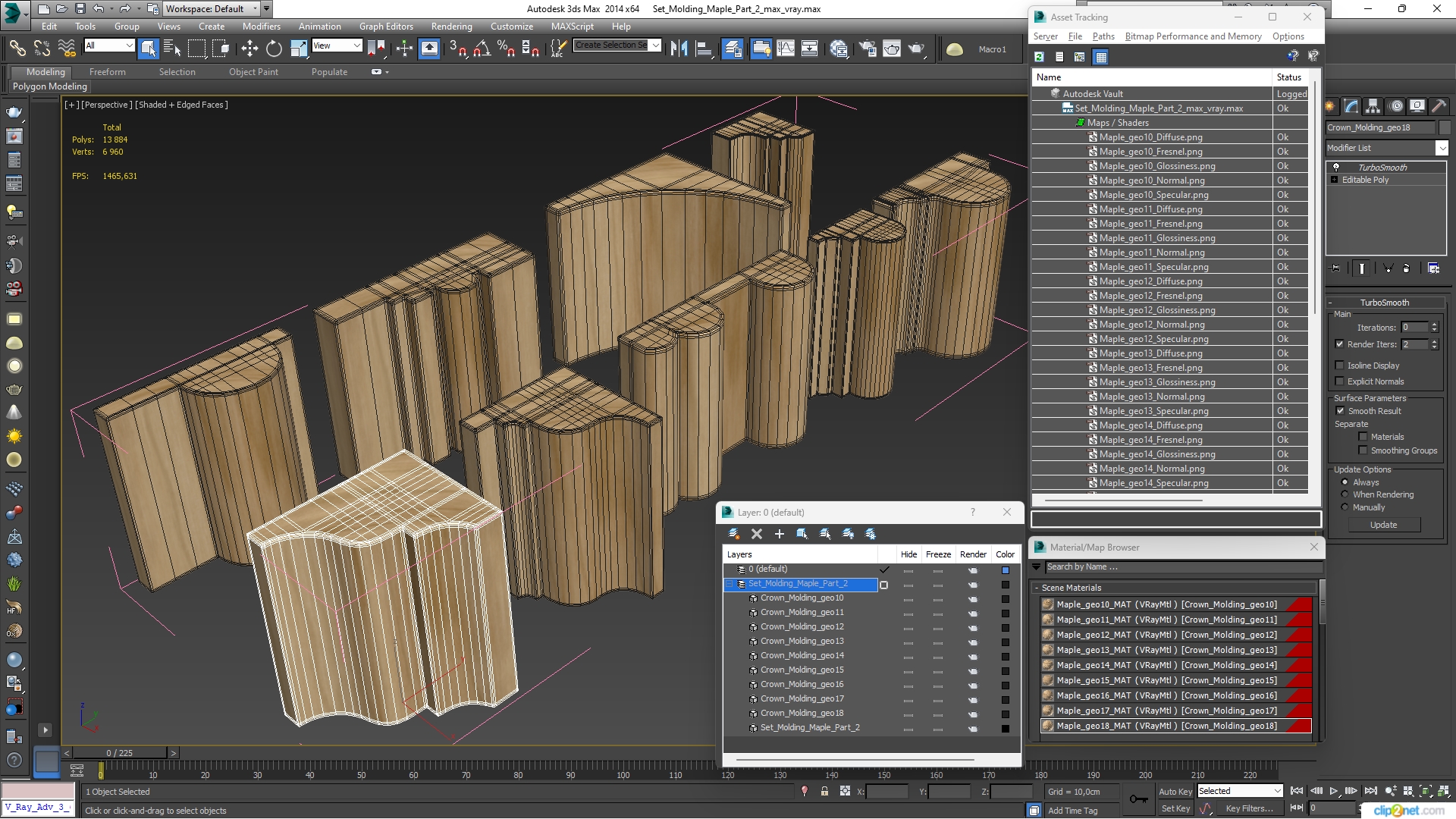 Set Molding Maple Part 2 3D model