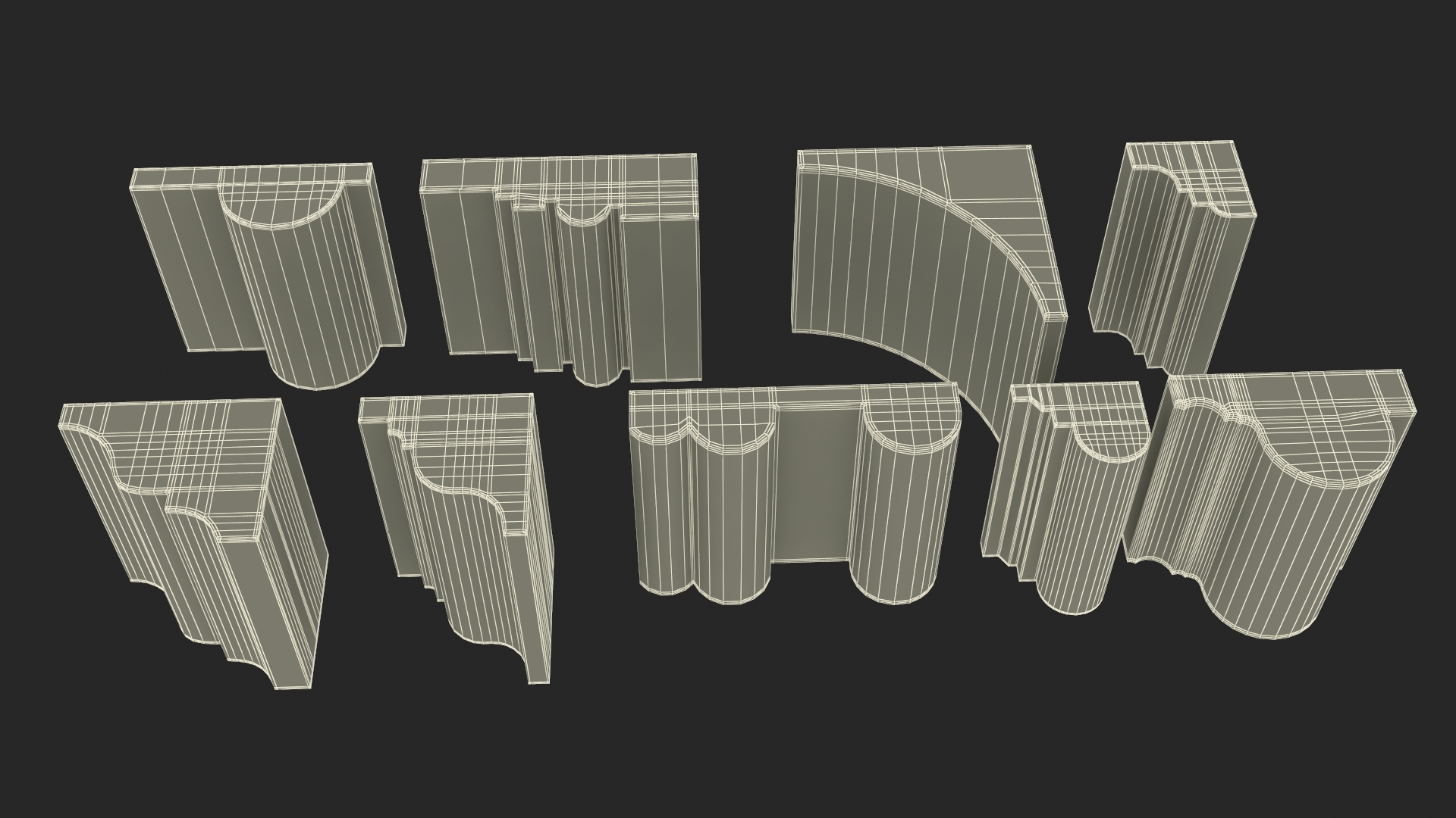 Set Molding Maple Part 2 3D model
