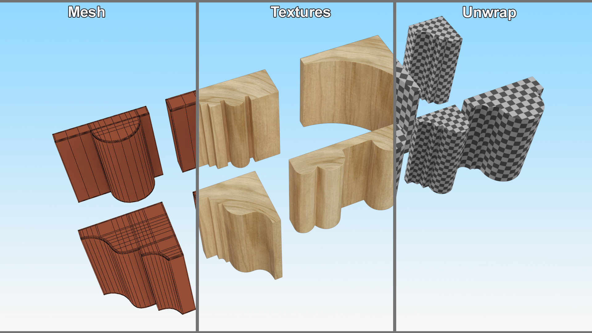 Set Molding Maple Part 2 3D model
