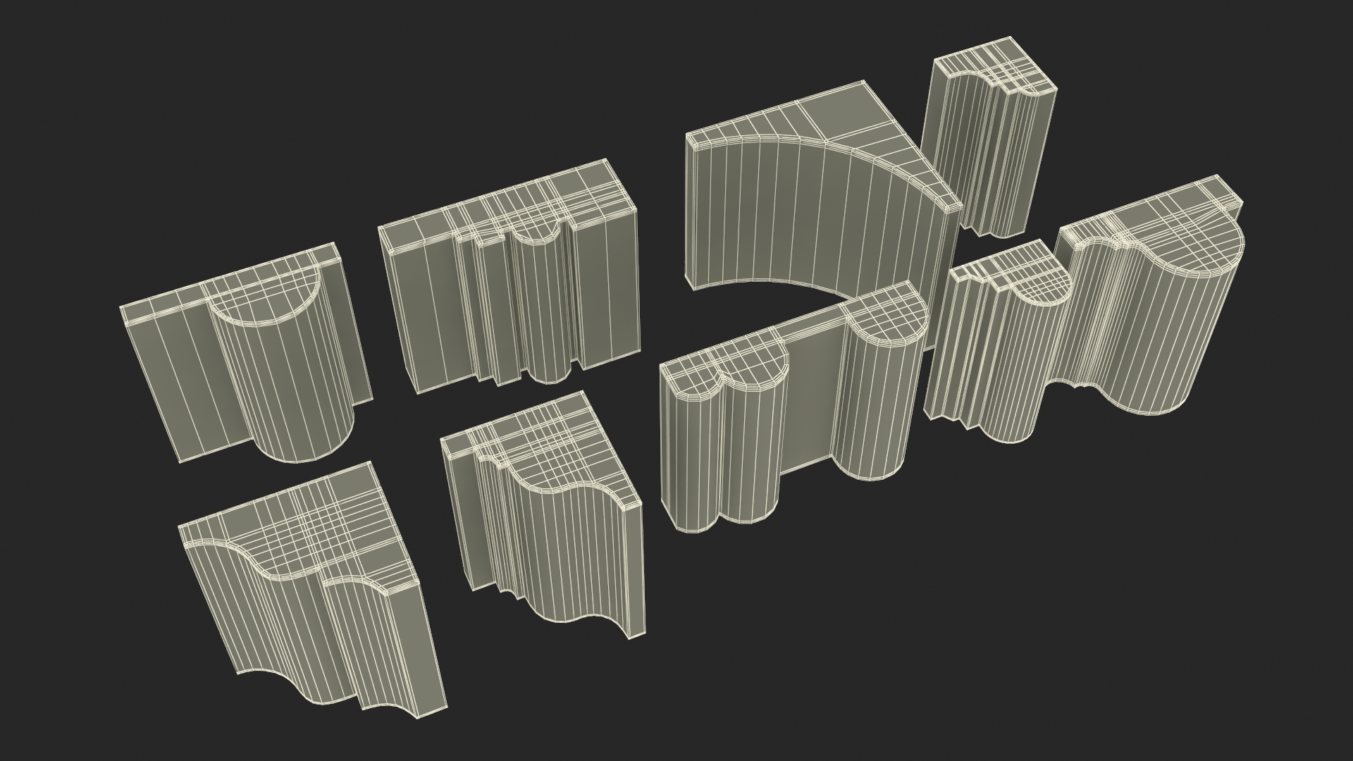 Set Molding Maple Part 2 3D model