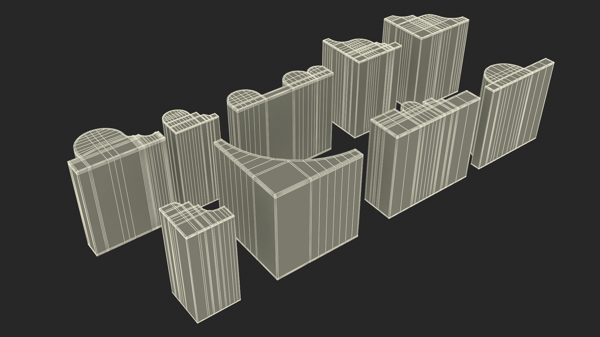 Set Molding Maple Part 2 3D model