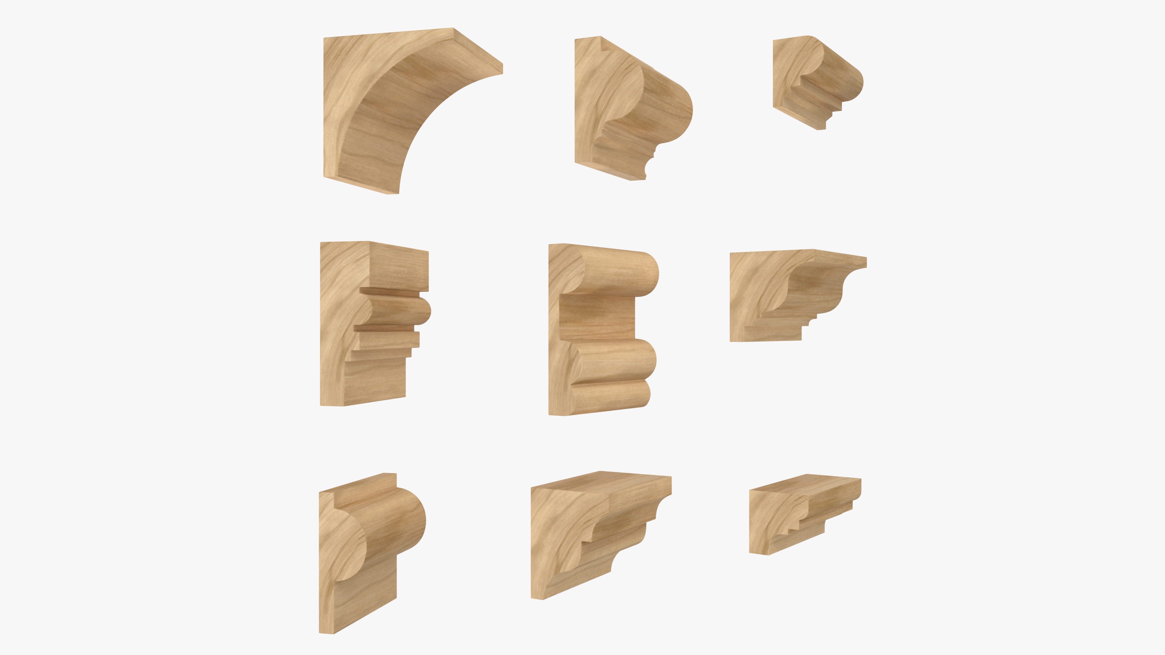 Set Molding Maple Part 2 3D model