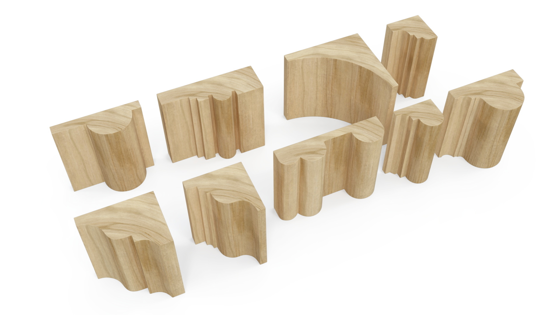 Set Molding Maple Part 2 3D model