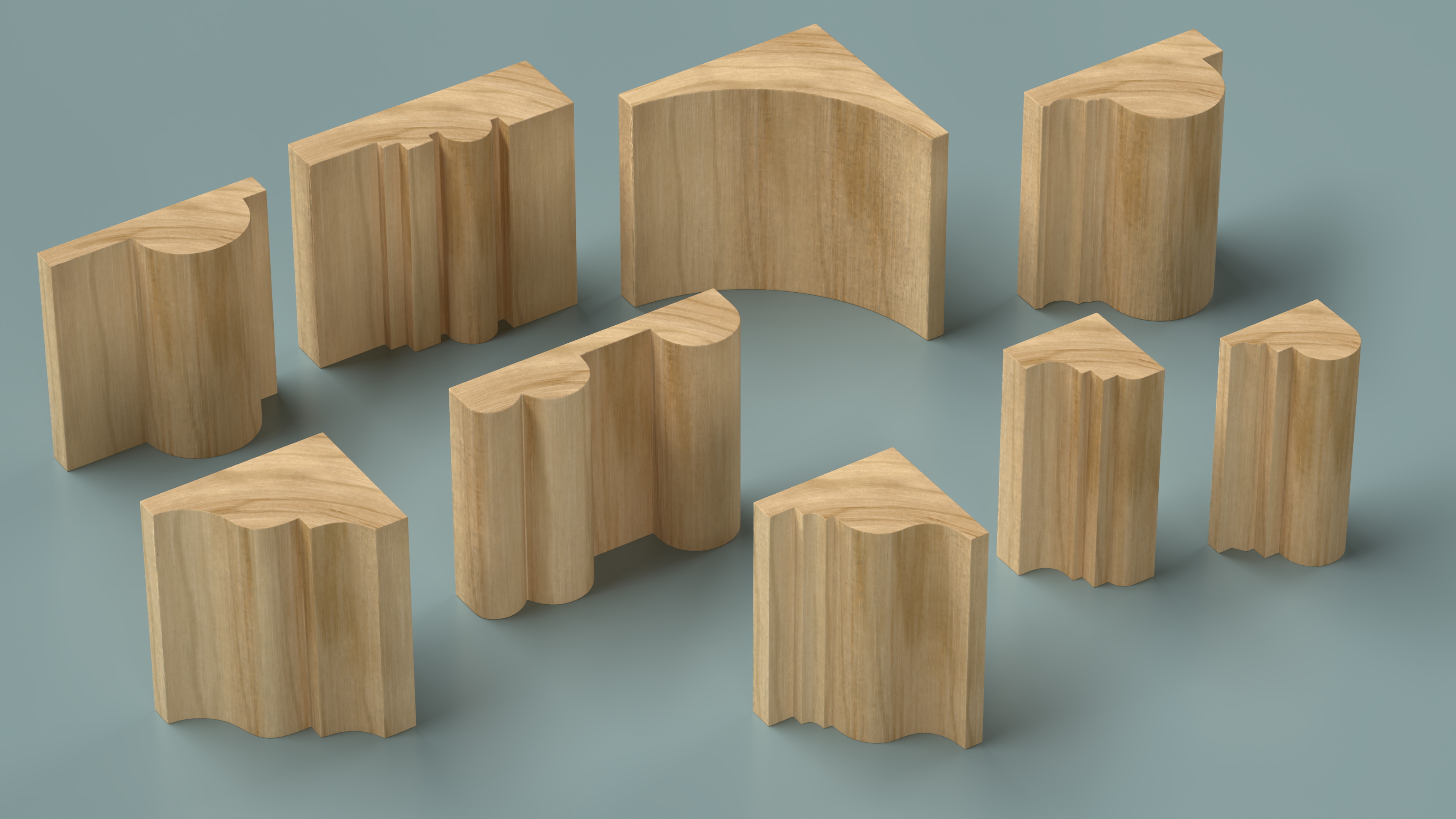 Set Molding Maple Part 2 3D model