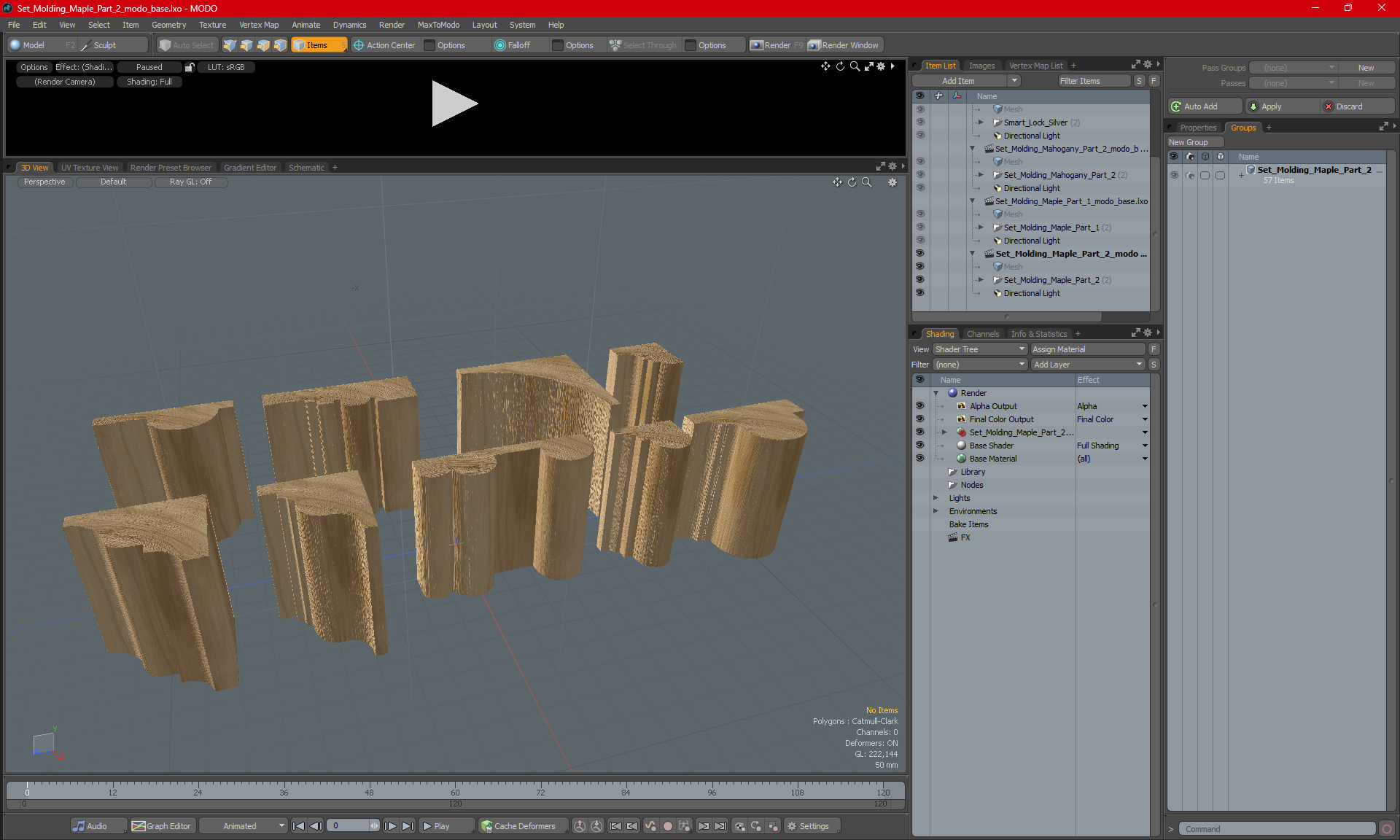 Set Molding Maple Part 2 3D model