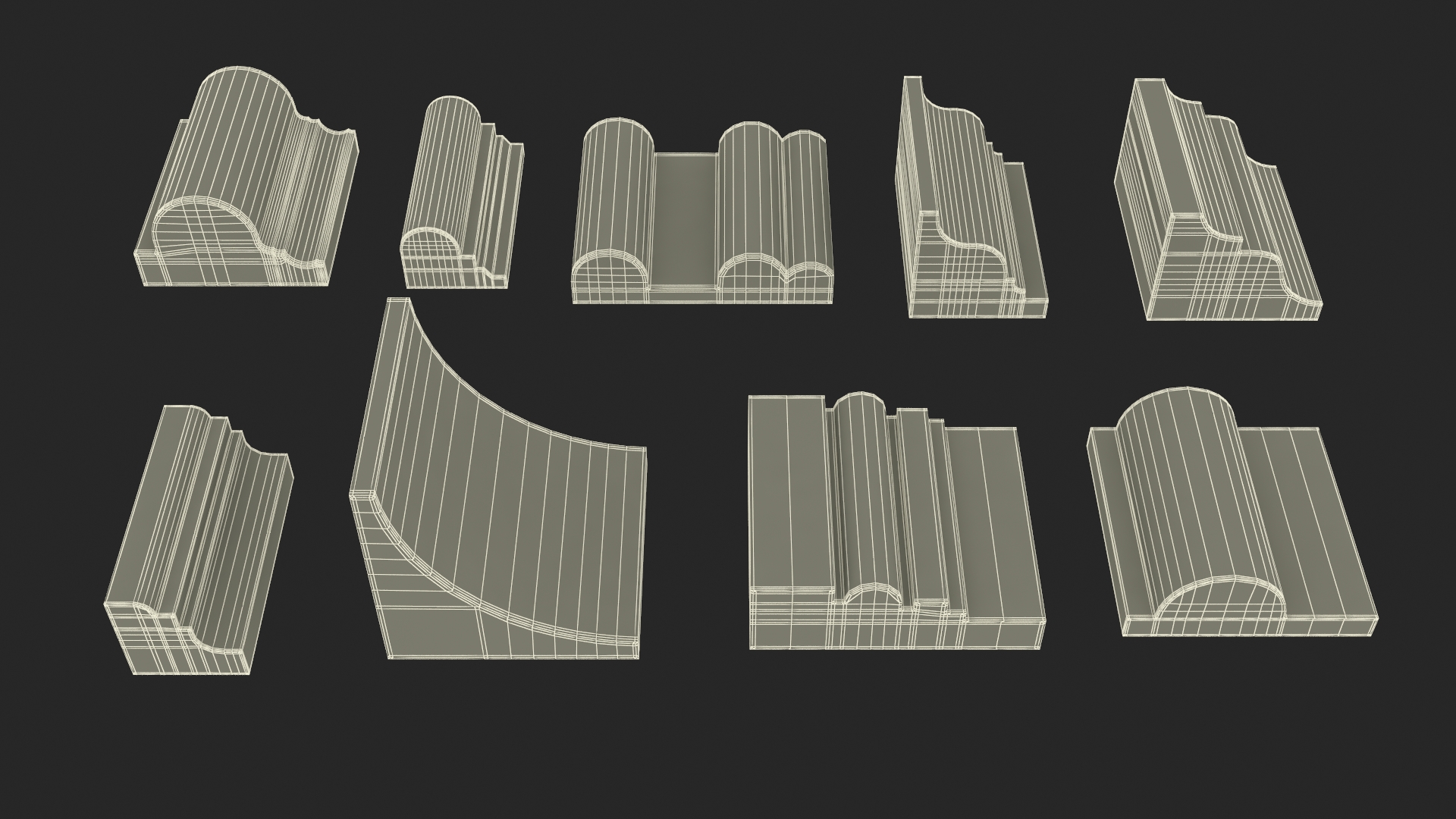 Set Molding Maple Part 2 3D model