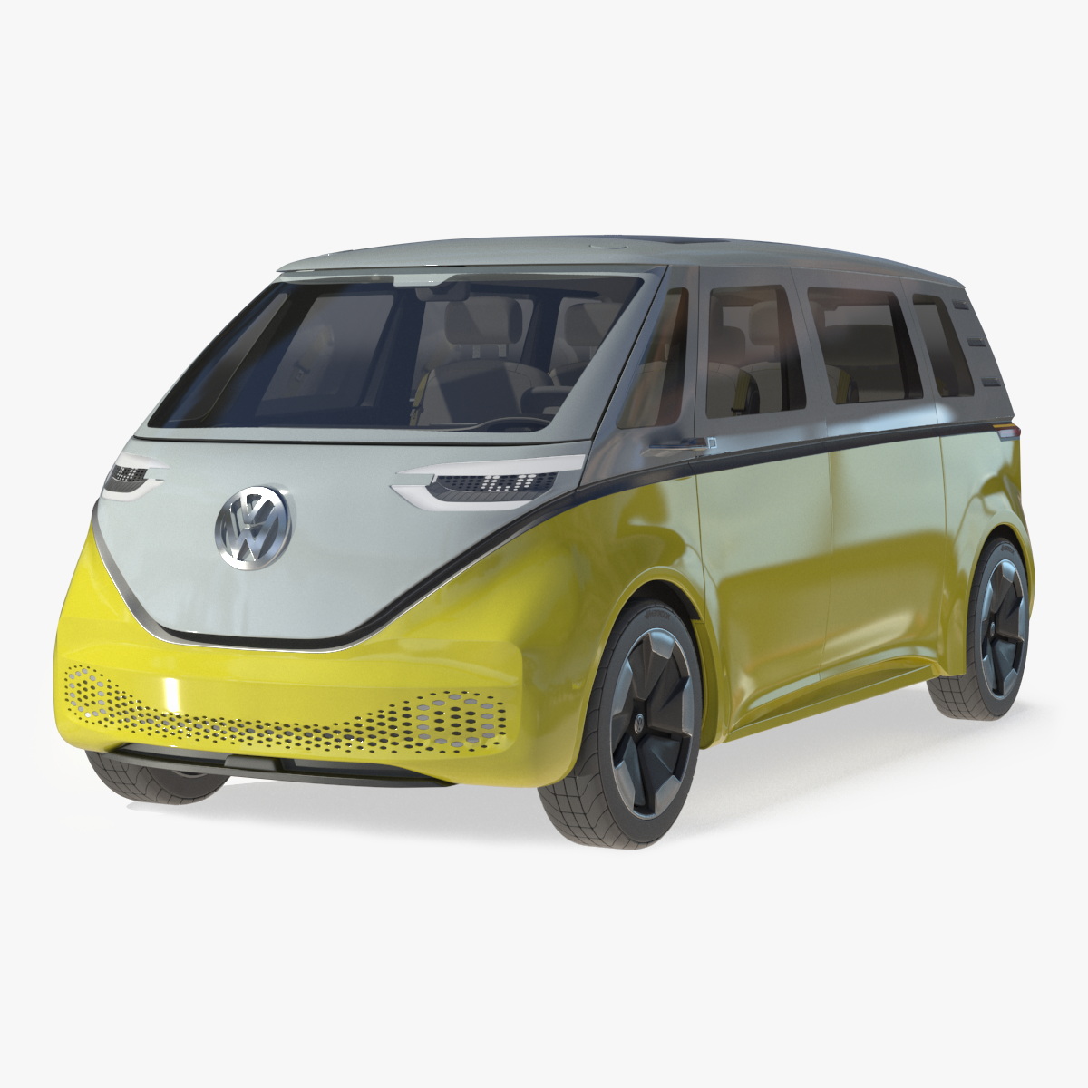 Electric Minivan Rigged for Maya 3D