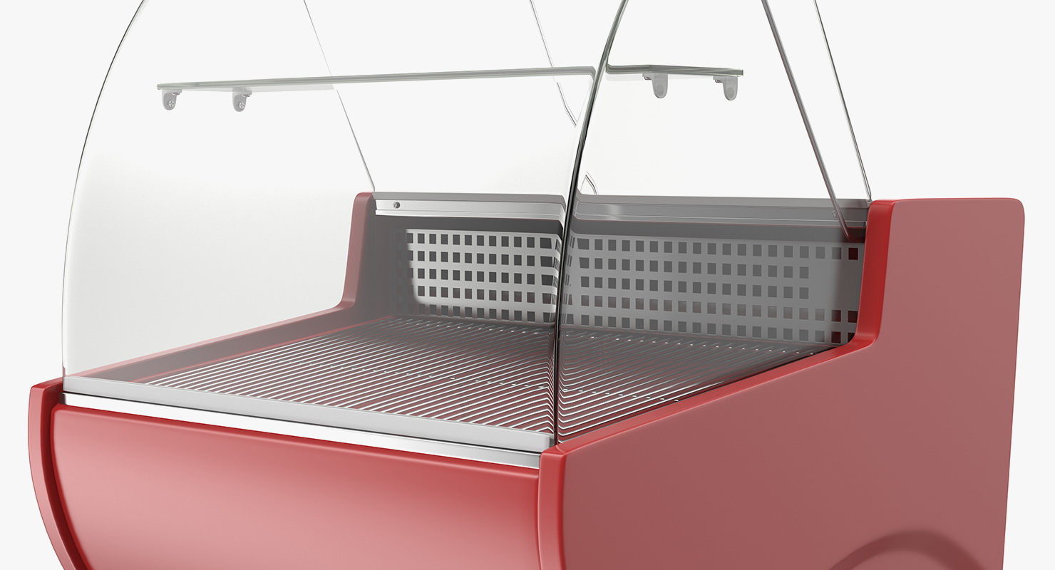 3D Supermarket Meat Curved Display