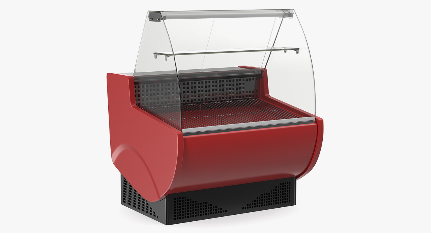 3D Supermarket Meat Curved Display