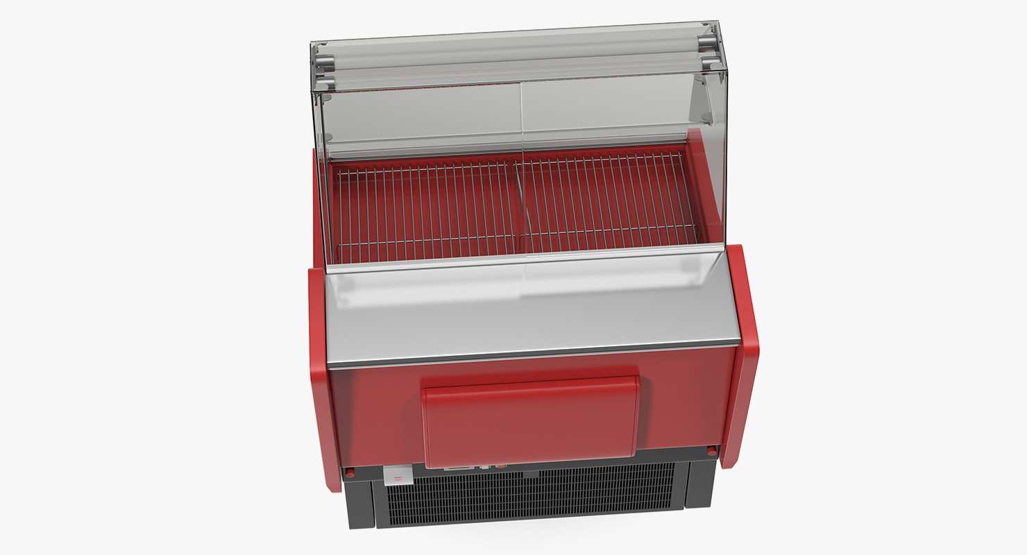 3D Supermarket Meat Curved Display
