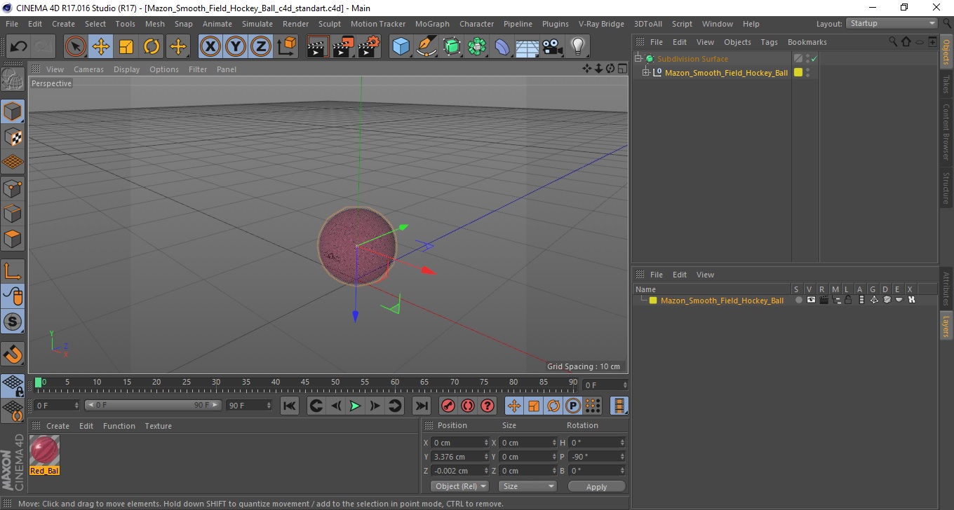 3D model Mazon Smooth Field Hockey Ball