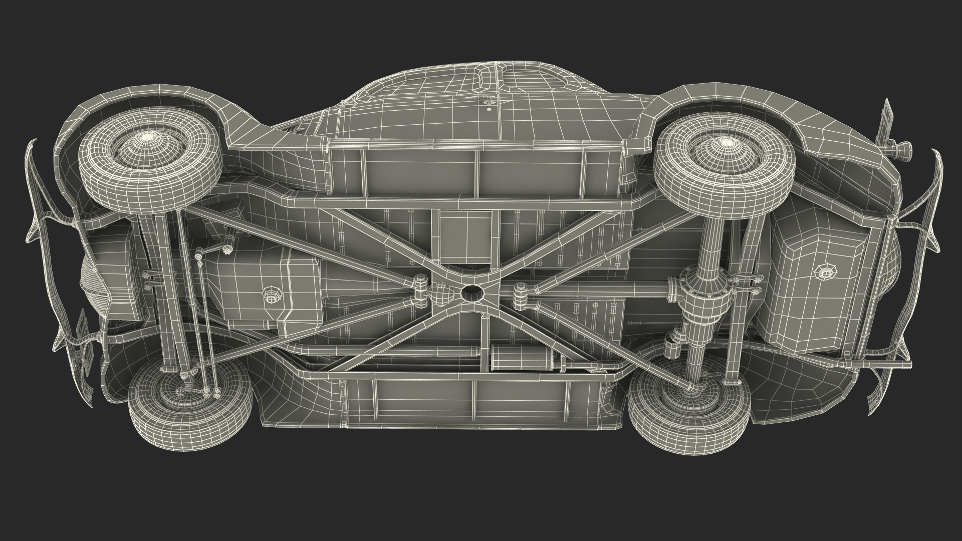 1936 Ford V8 Coupe Metallic Rigged 3D model