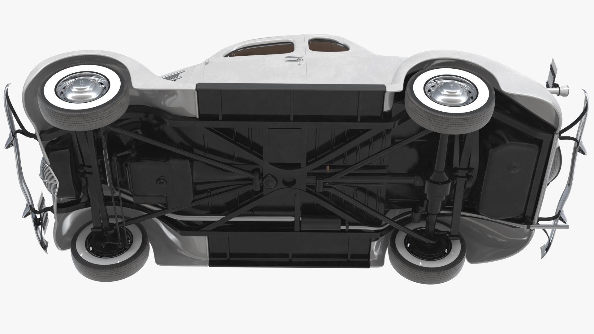 1936 Ford V8 Coupe Metallic Rigged 3D model