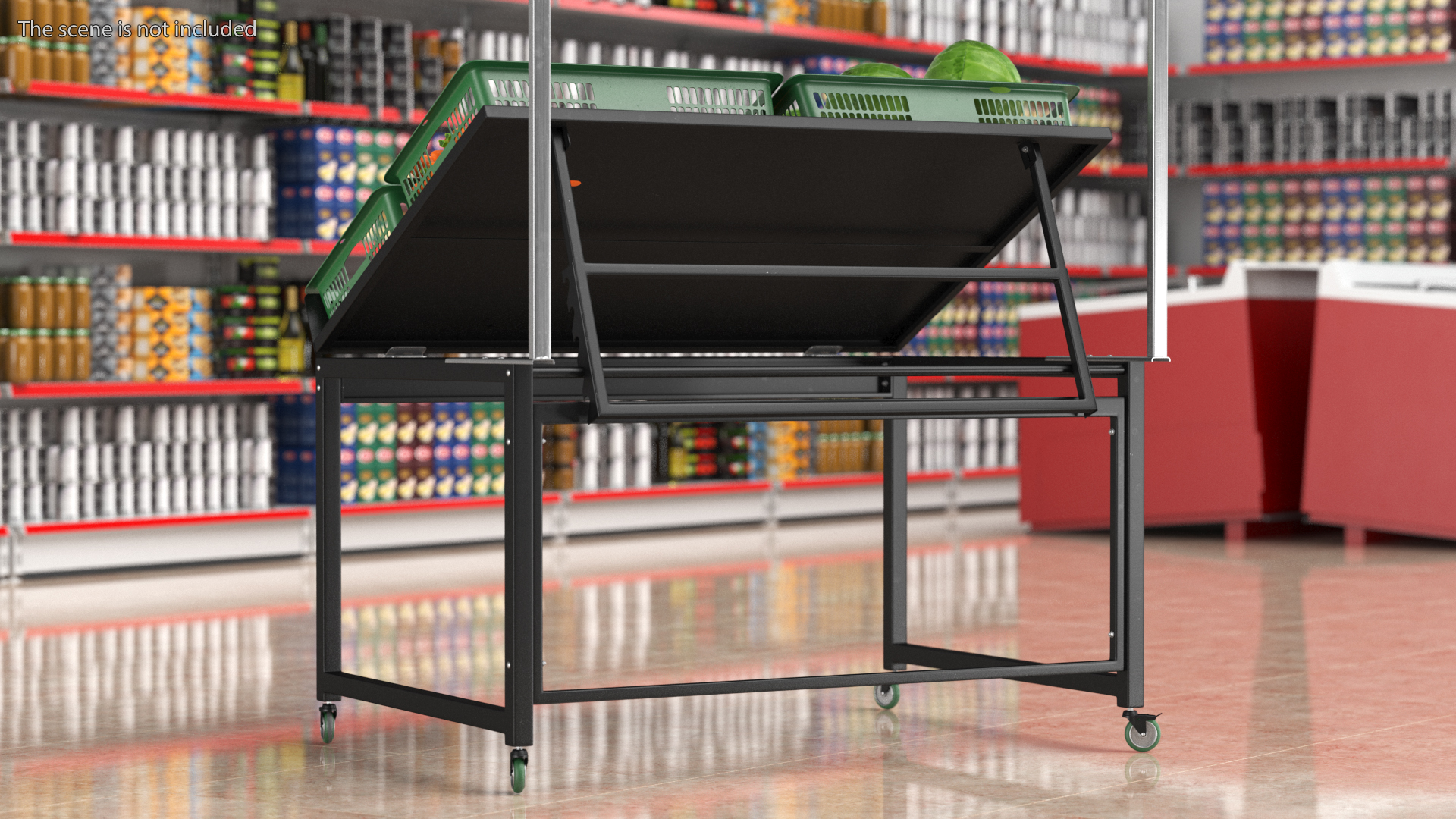 3D Shop Display with Vegetables model