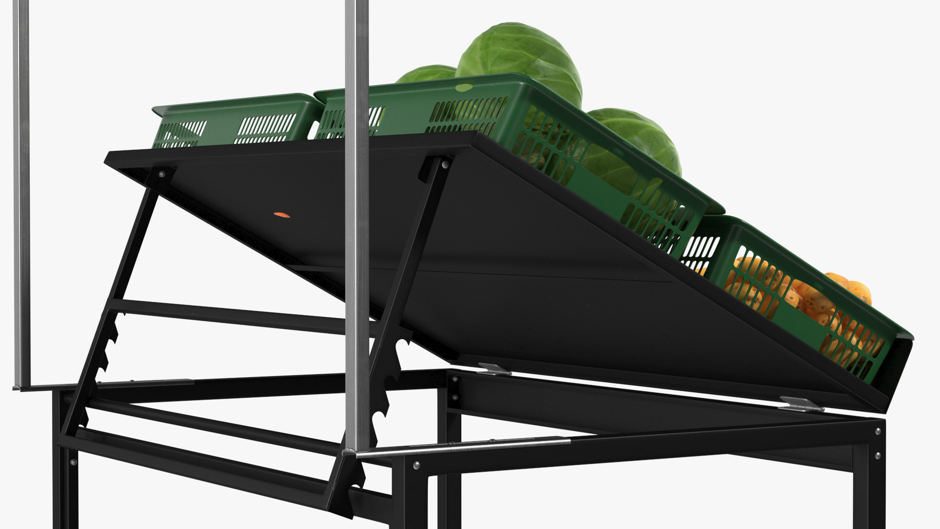 3D Shop Display with Vegetables model