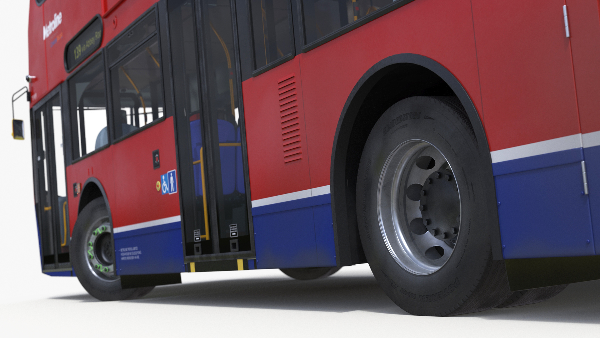 3D London Double Decker Bus Enviro 400 Rigged for Maya