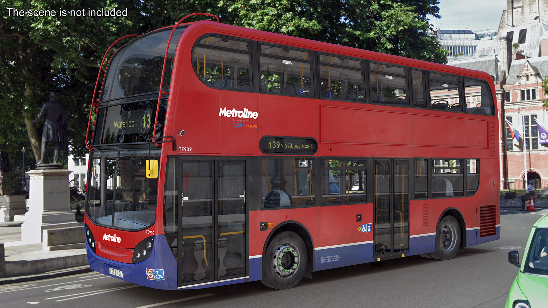 3D London Double Decker Bus Enviro 400 Rigged for Maya