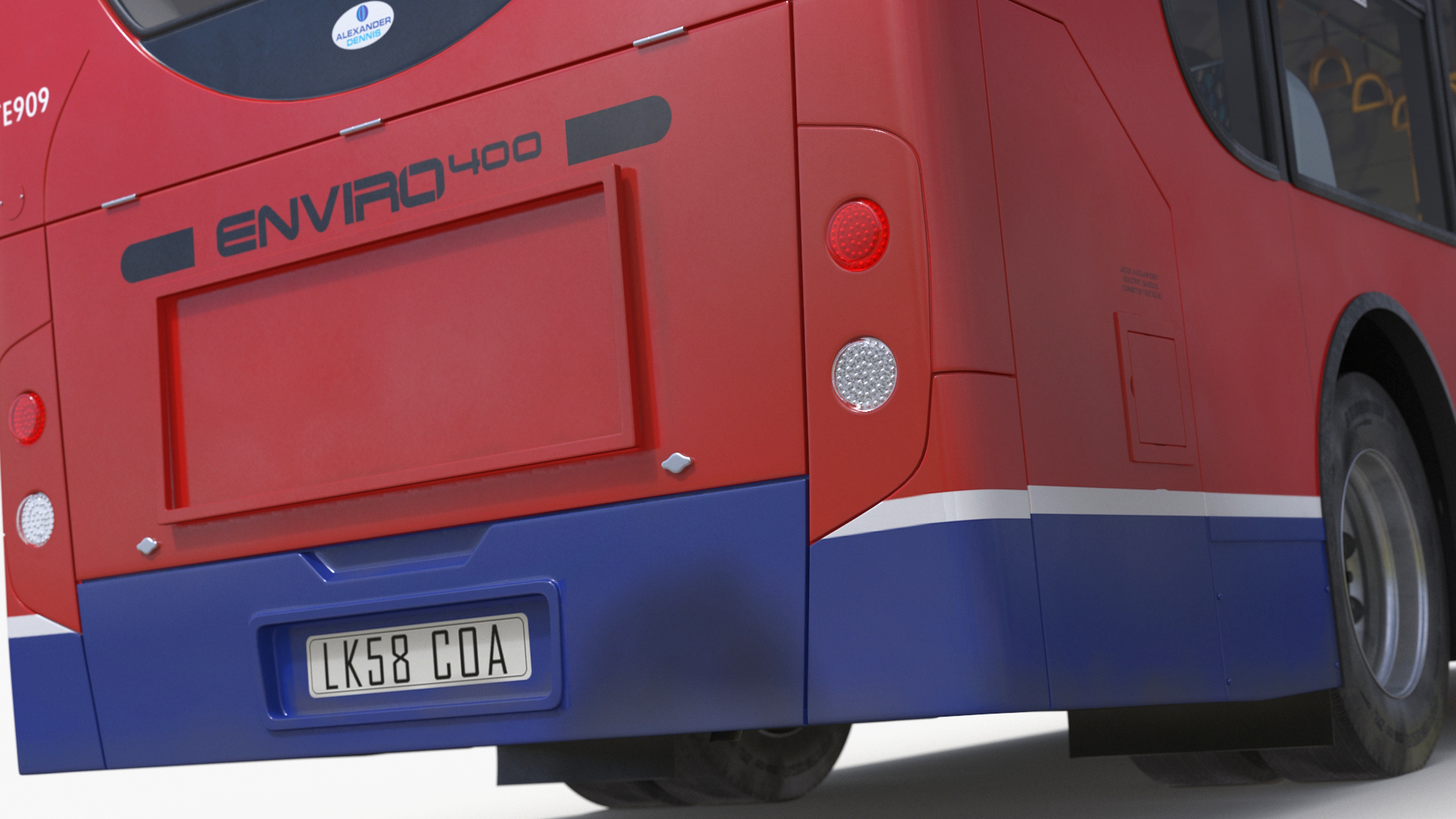 3D London Double Decker Bus Enviro 400 Rigged for Maya