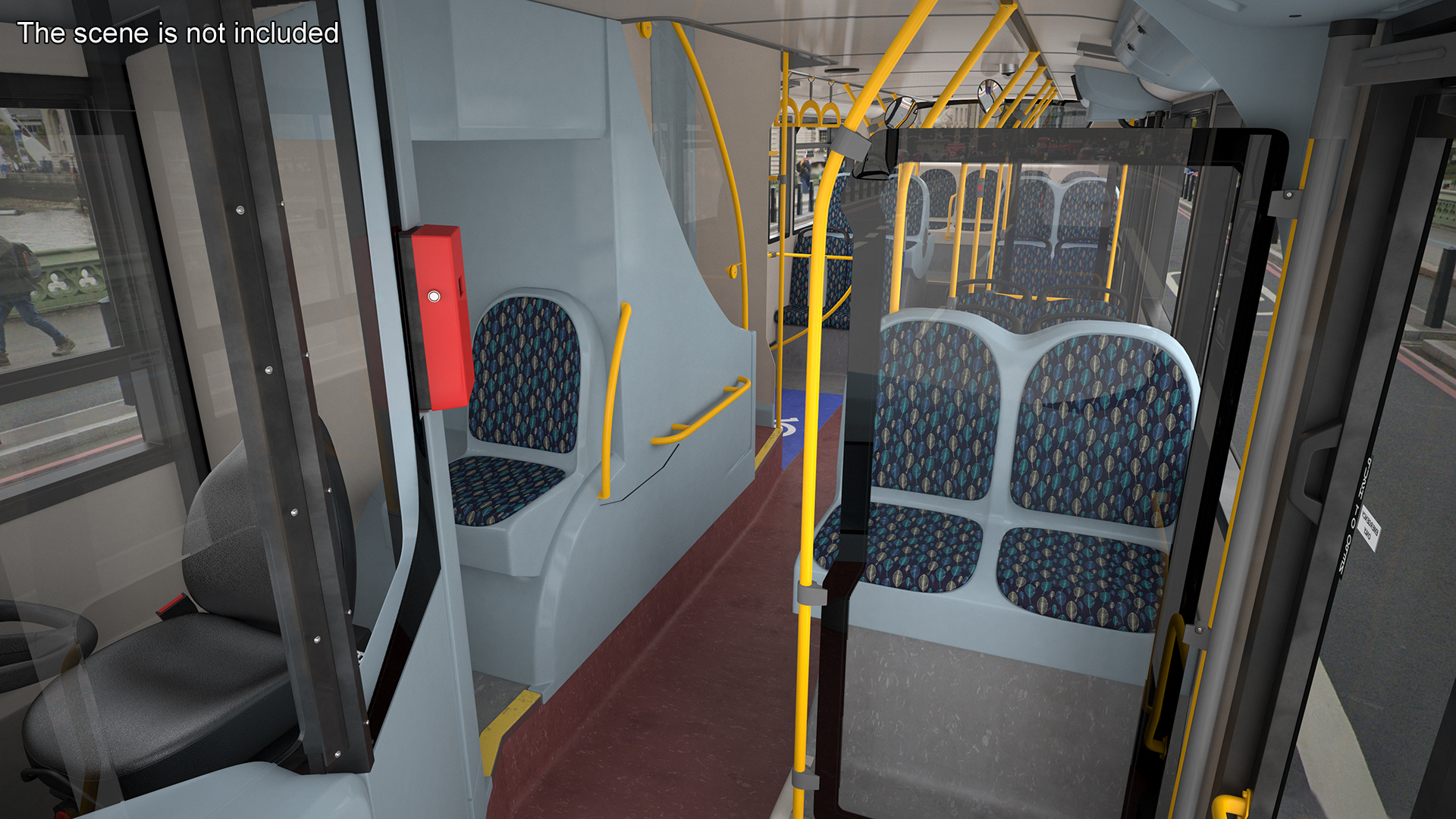 3D London Double Decker Bus Enviro 400 Rigged for Maya