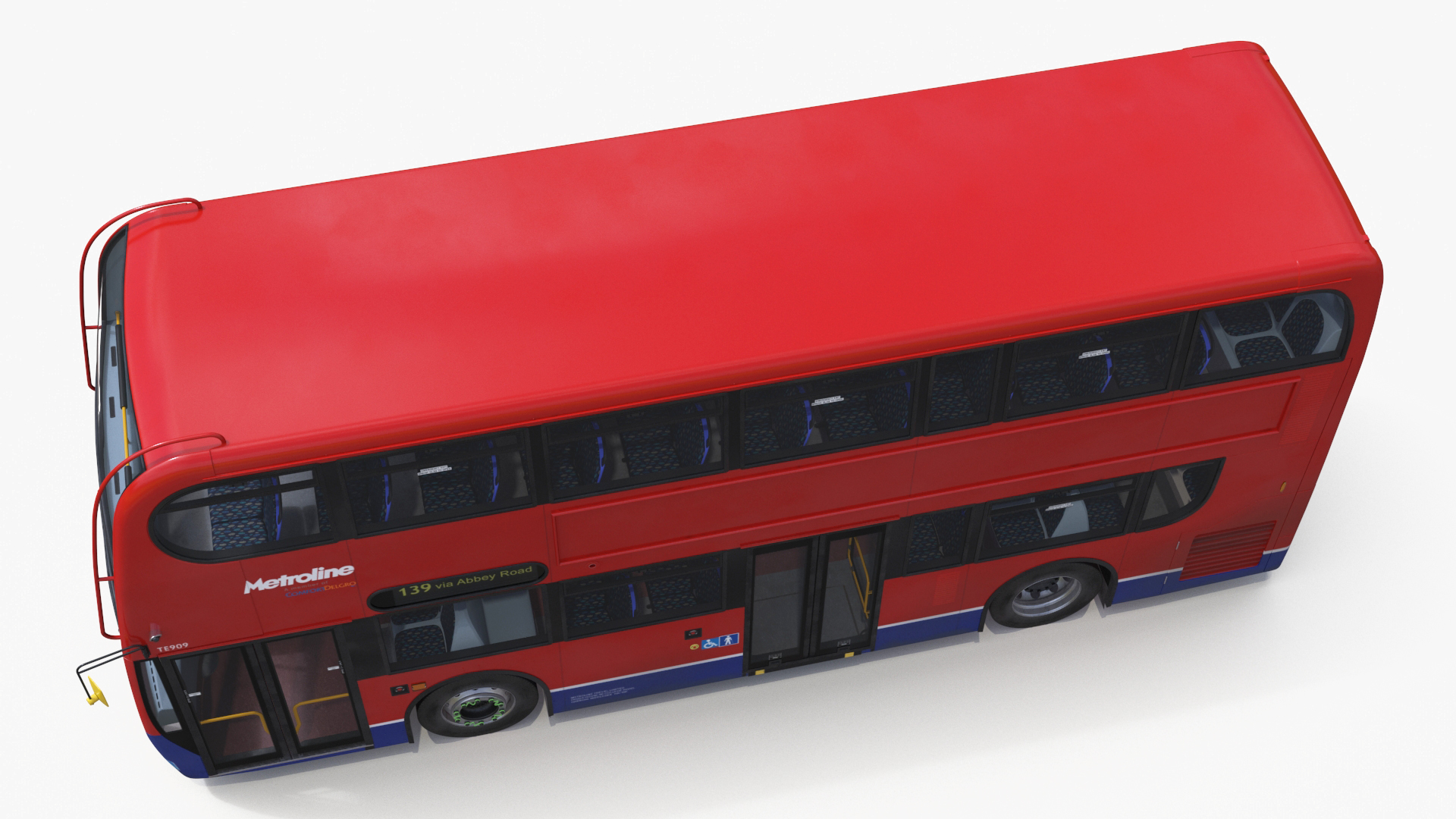 3D London Double Decker Bus Enviro 400 Rigged for Maya