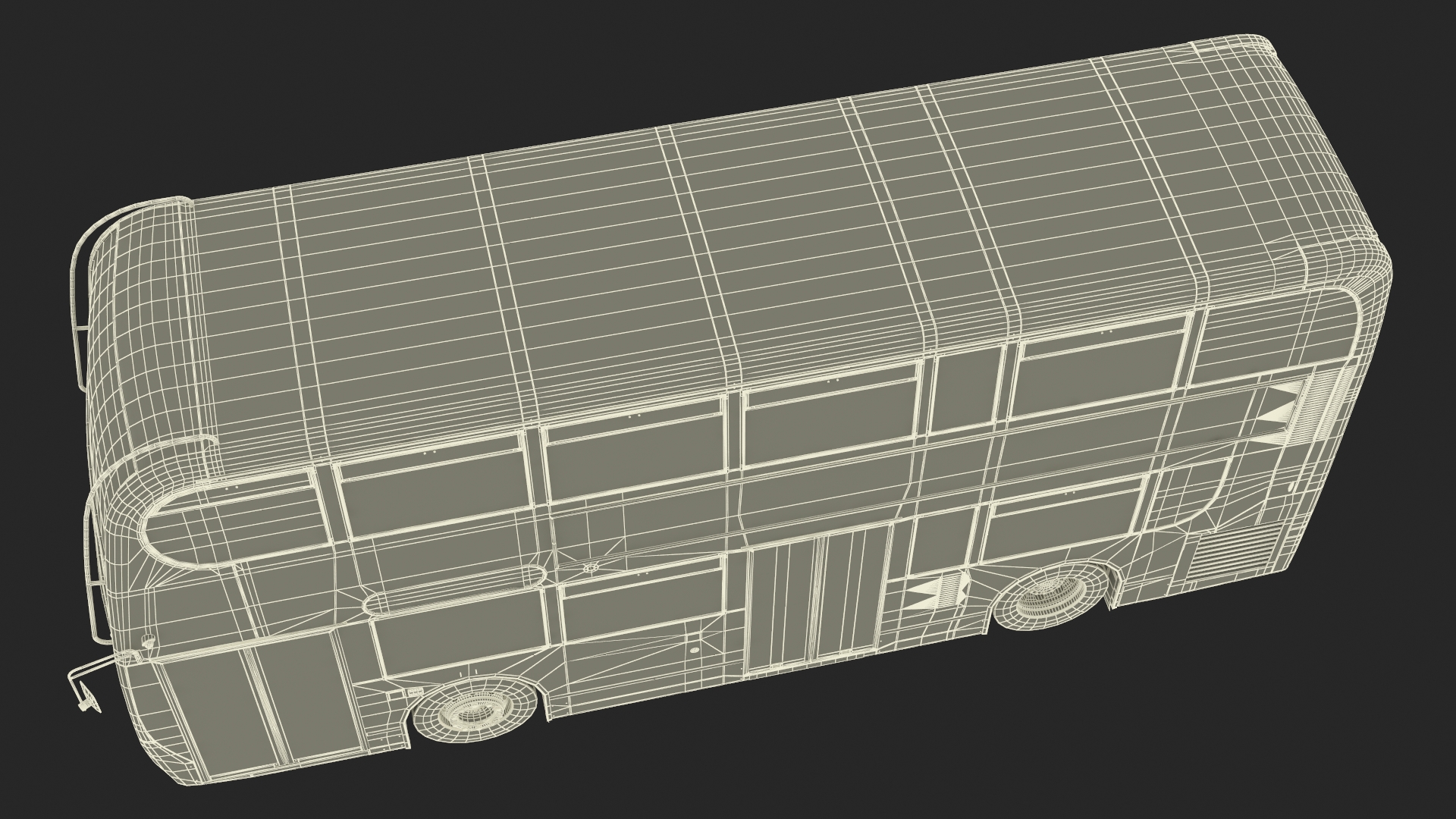 3D London Double Decker Bus Enviro 400 Rigged for Maya
