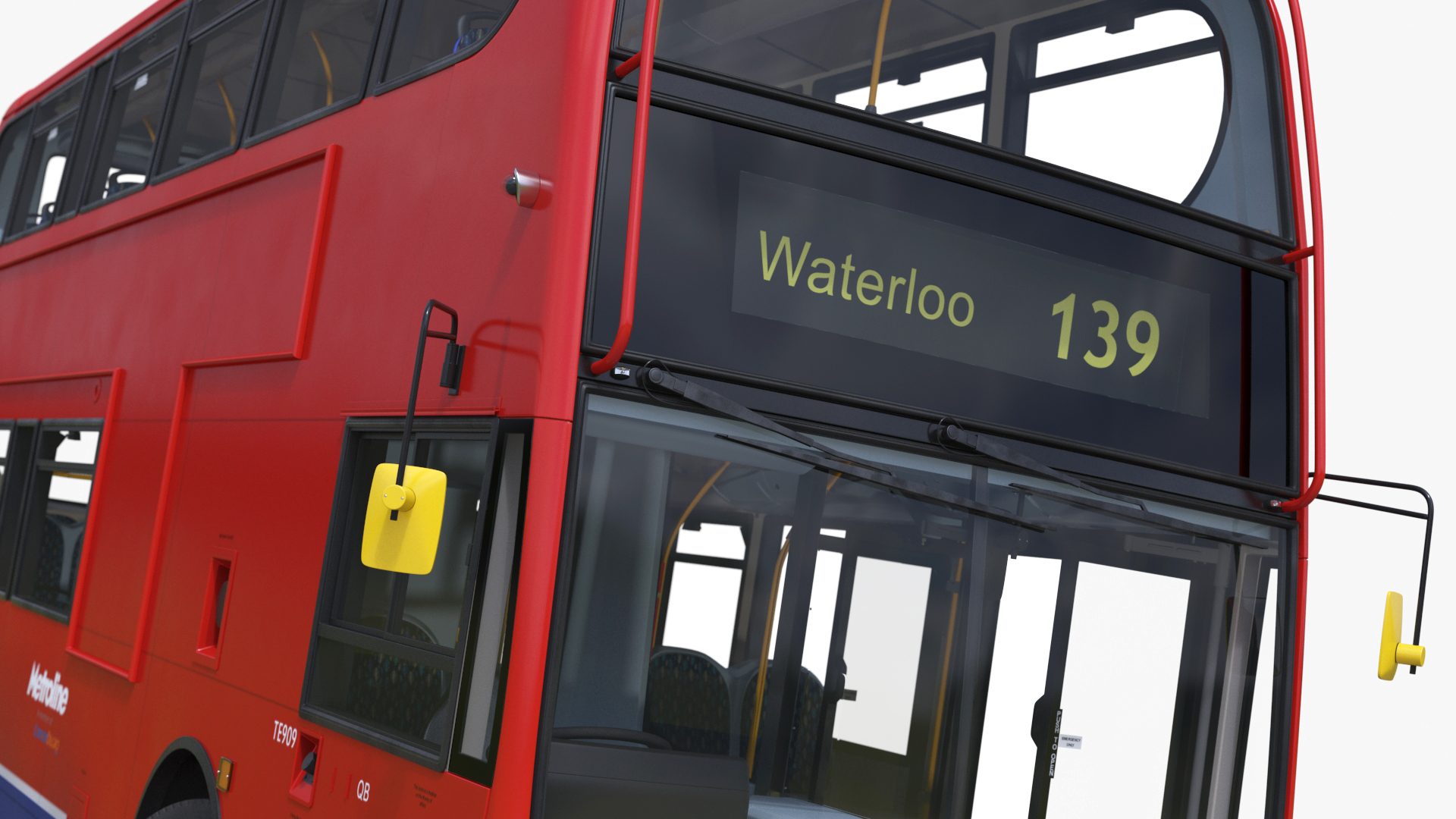 3D London Double Decker Bus Enviro 400 Rigged for Maya