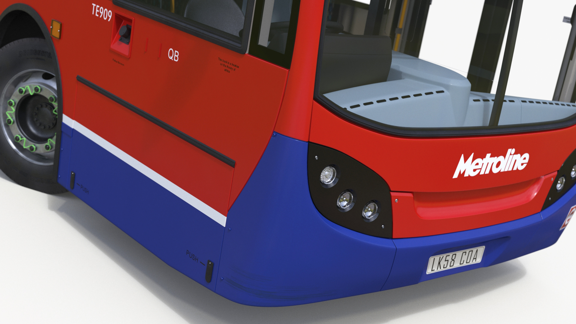 3D London Double Decker Bus Enviro 400 Rigged for Maya