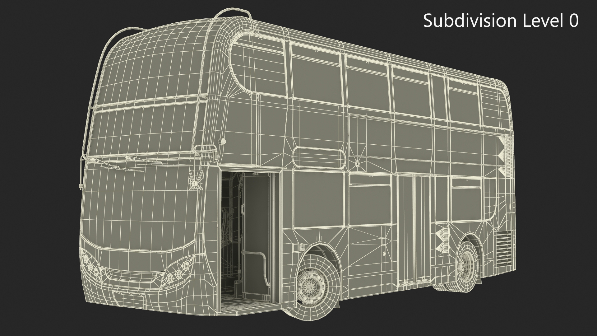3D London Double Decker Bus Enviro 400 Rigged for Maya