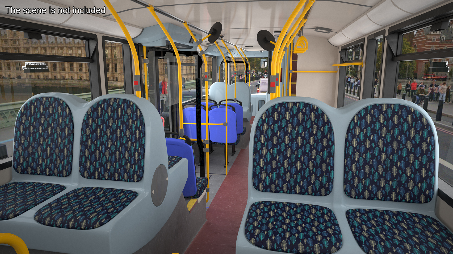 3D London Double Decker Bus Enviro 400 Rigged for Maya