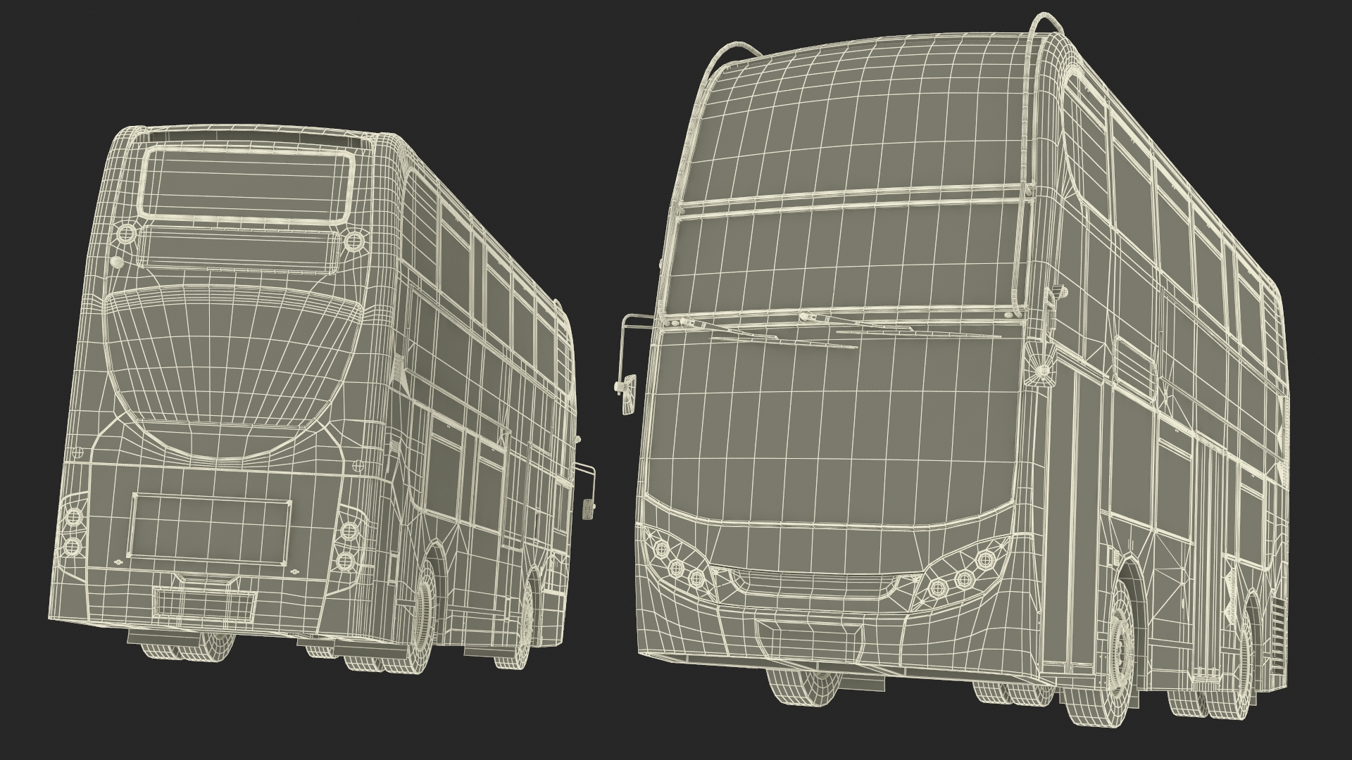 3D London Double Decker Bus Enviro 400 Rigged for Maya