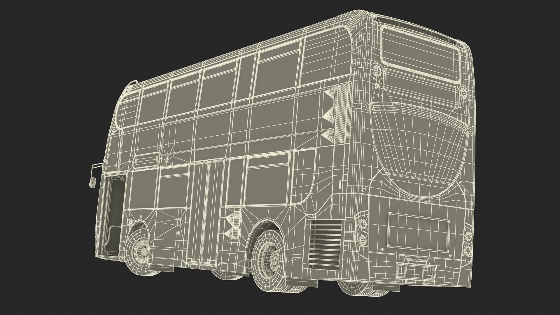 3D London Double Decker Bus Enviro 400 Rigged for Maya