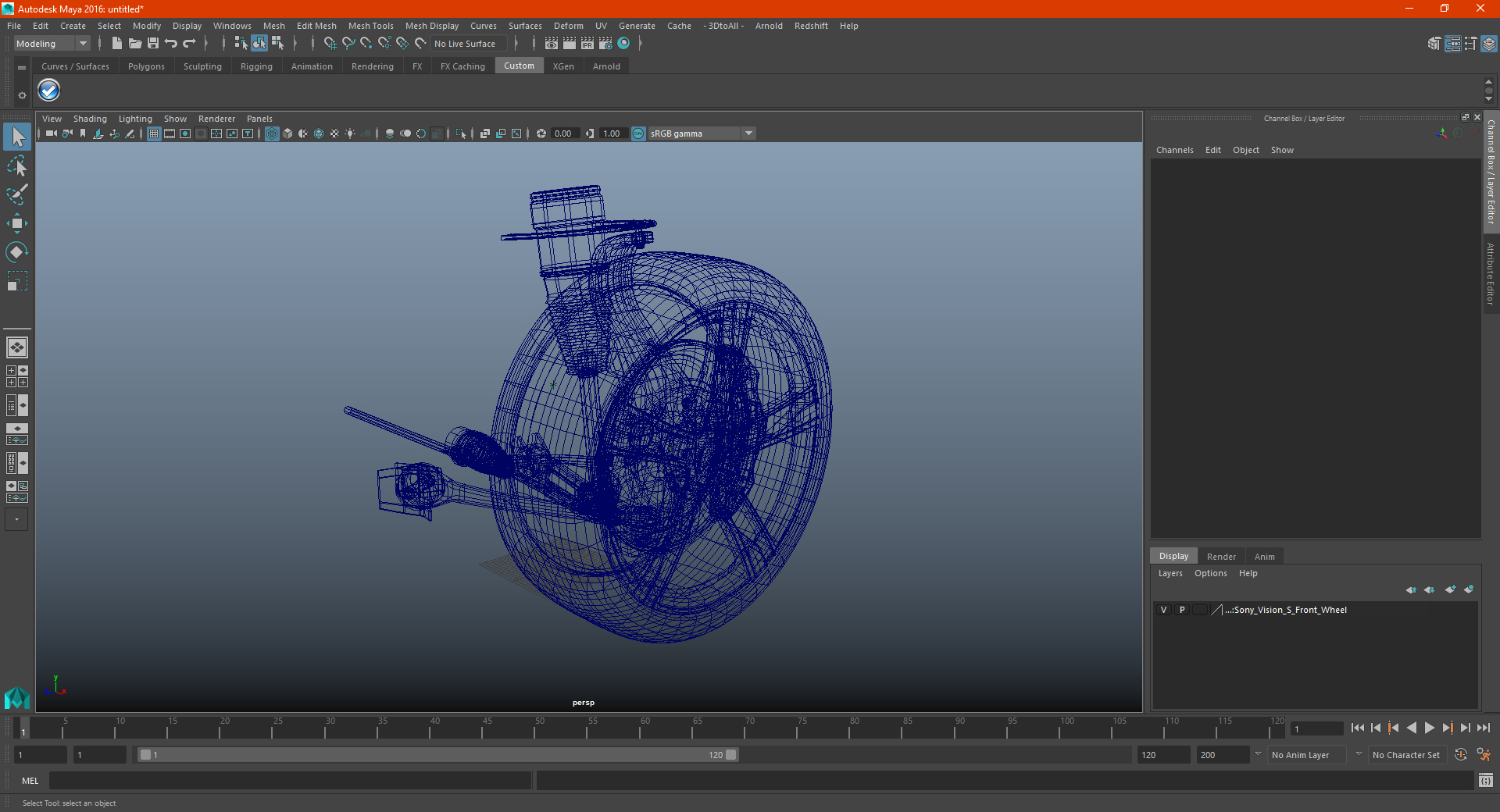 3D model Sony Vision S Front Wheel