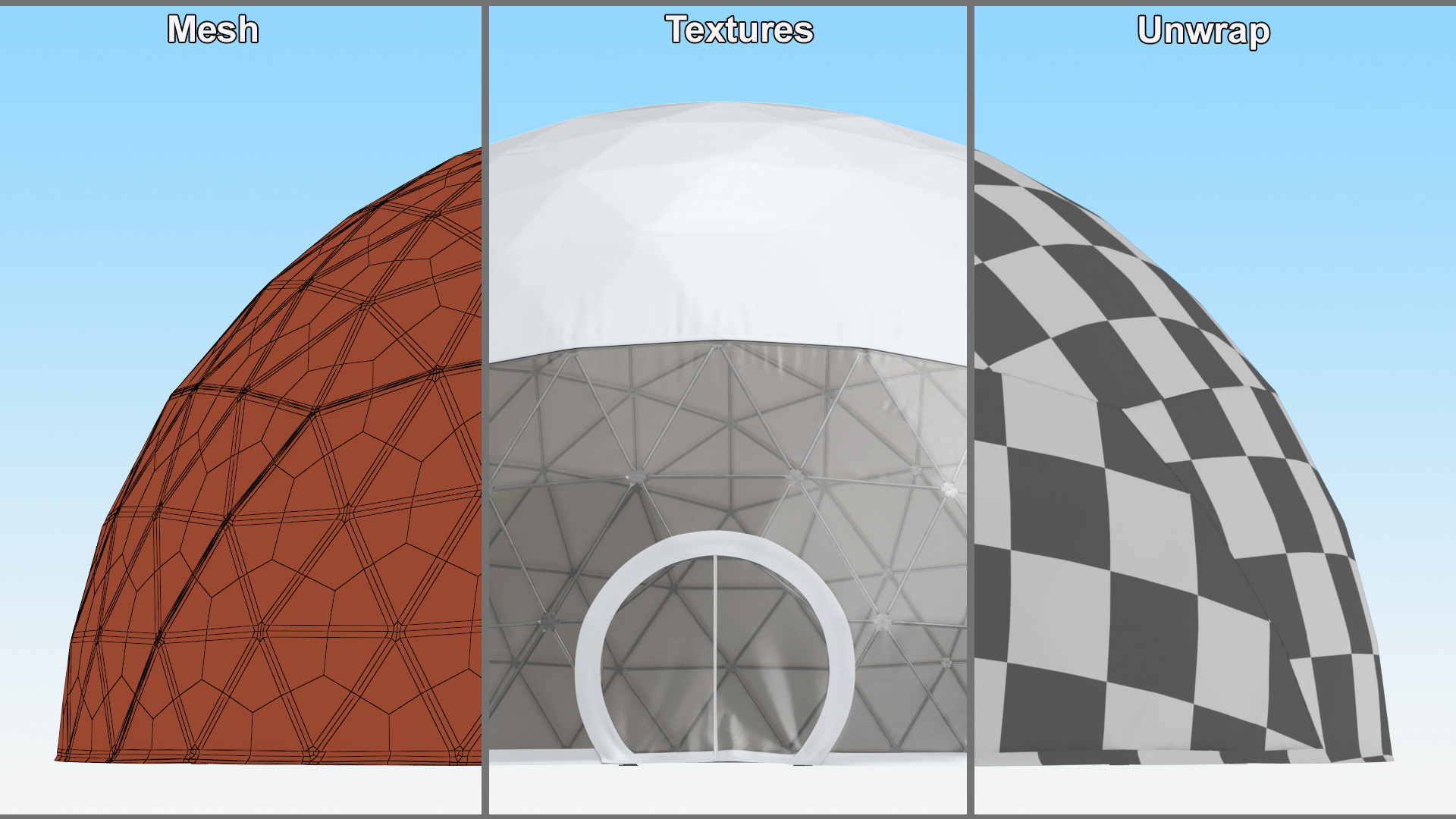 3D Outdoor Sphere Dome Tent for Events White