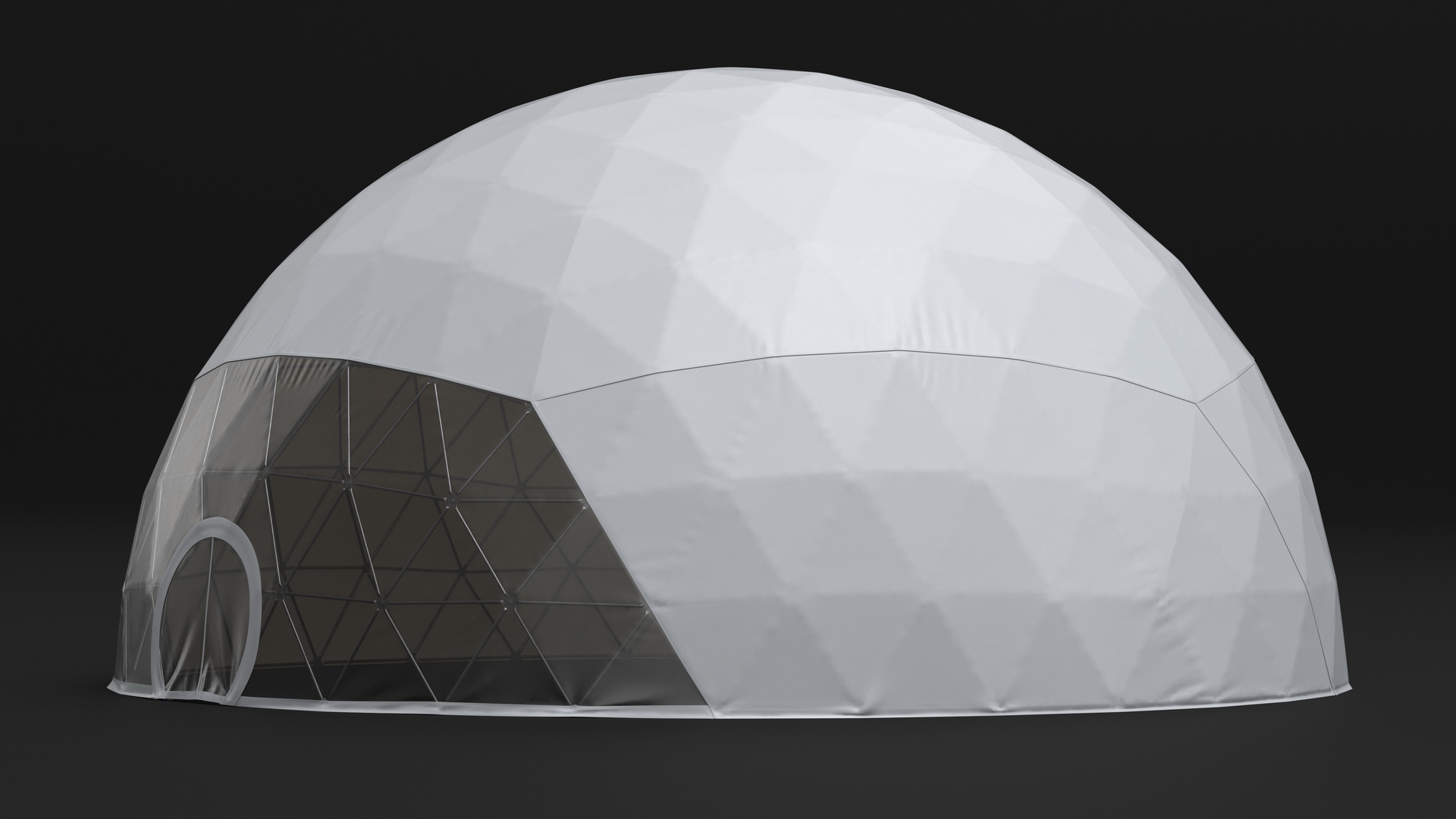 3D Outdoor Sphere Dome Tent for Events White