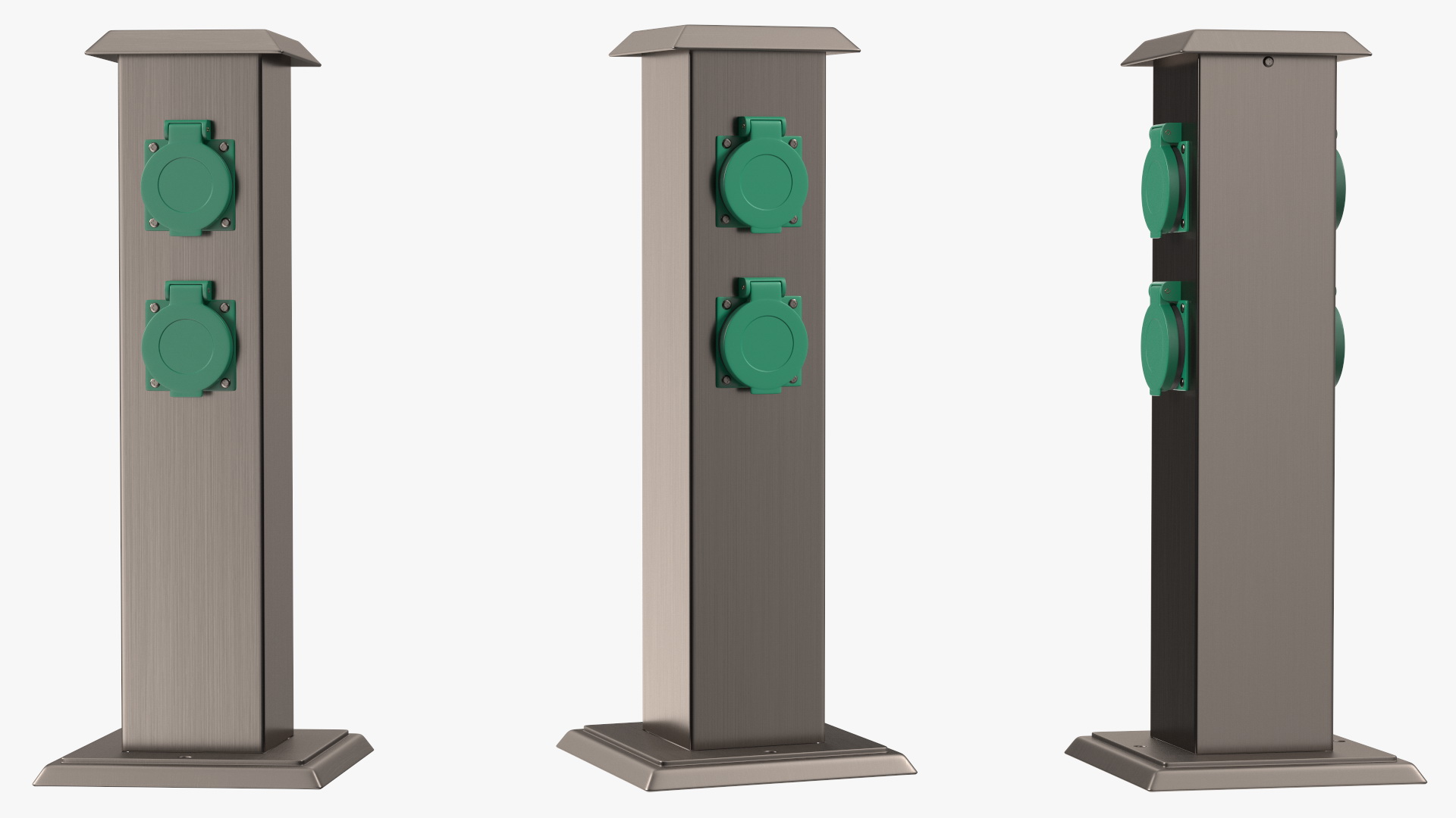 Garden Energy Column with 4 Socket 3D model