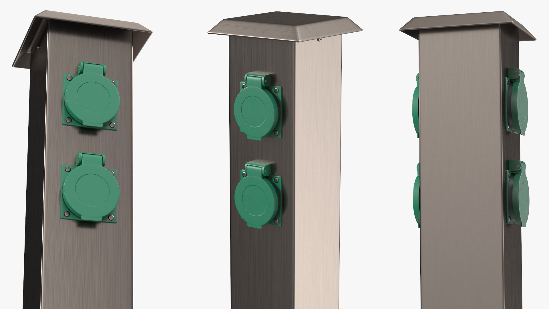 Garden Energy Column with 4 Socket 3D model