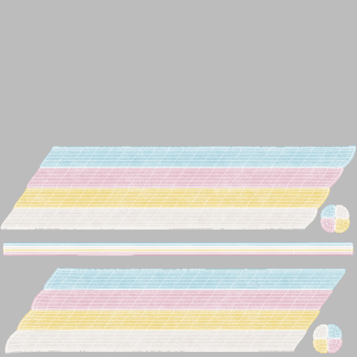 3D Marshmallow Candy Twist model