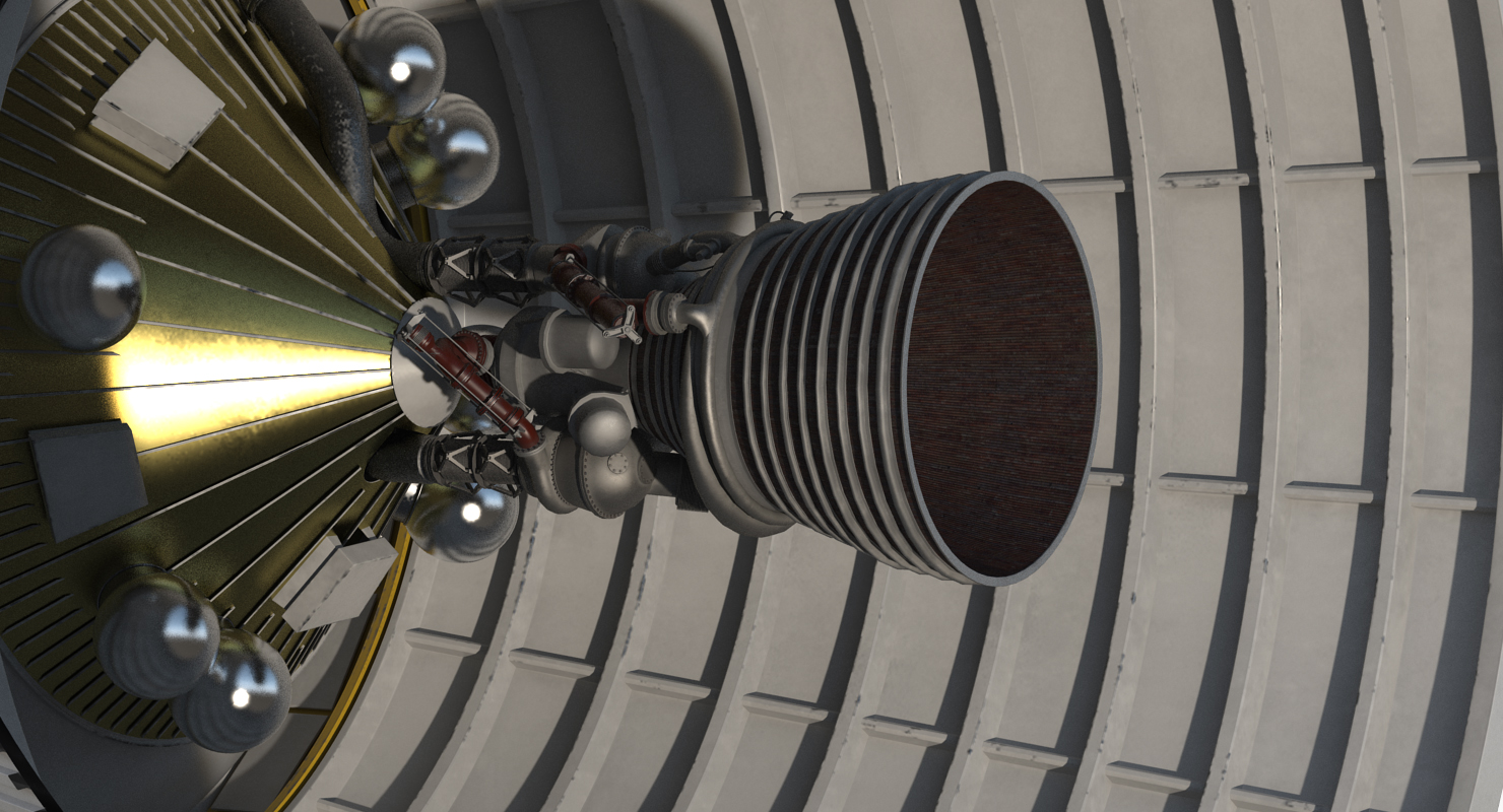 3D model Third Stage of Saturn V Rocket