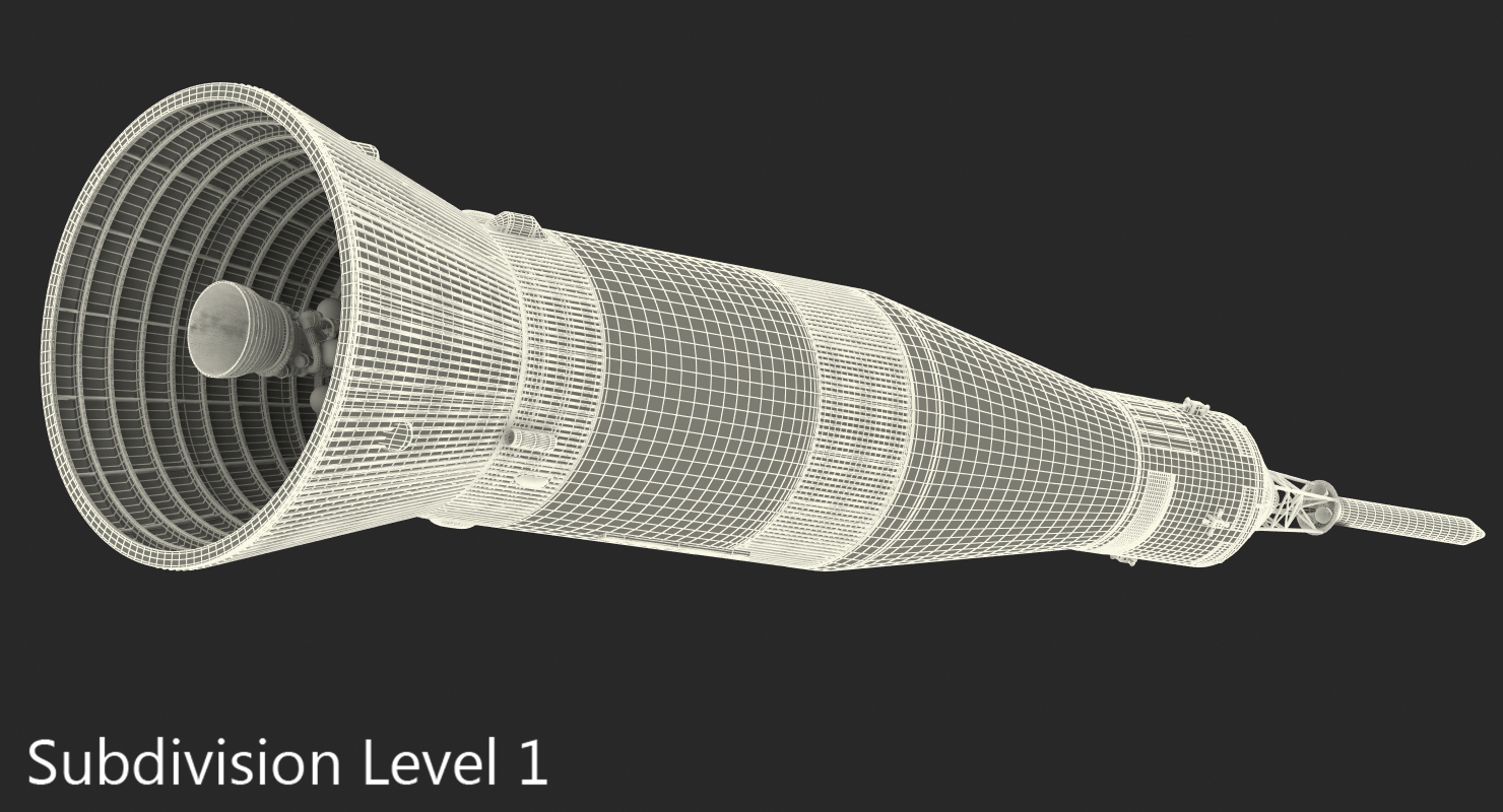 3D model Third Stage of Saturn V Rocket