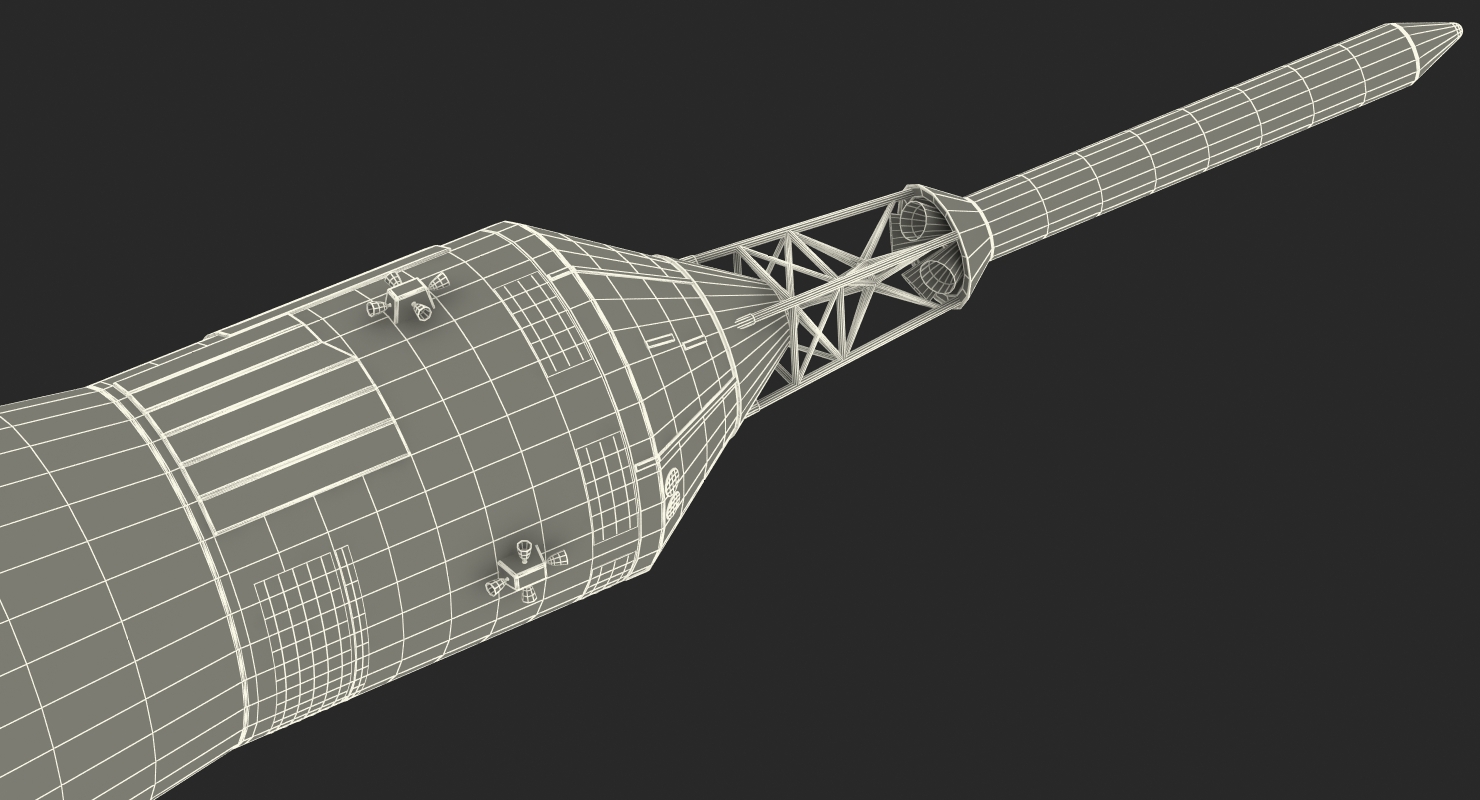 3D model Third Stage of Saturn V Rocket