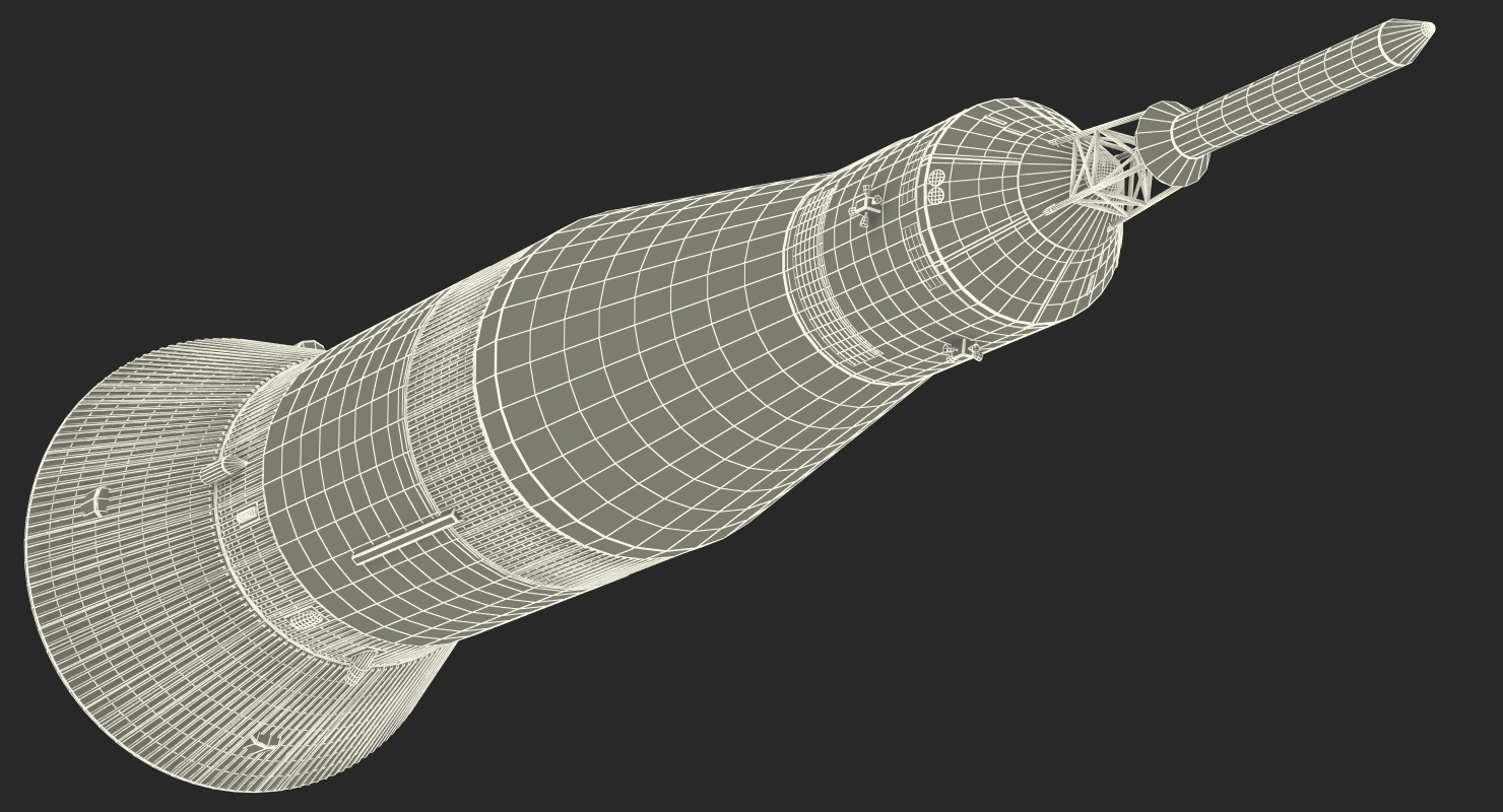3D model Third Stage of Saturn V Rocket