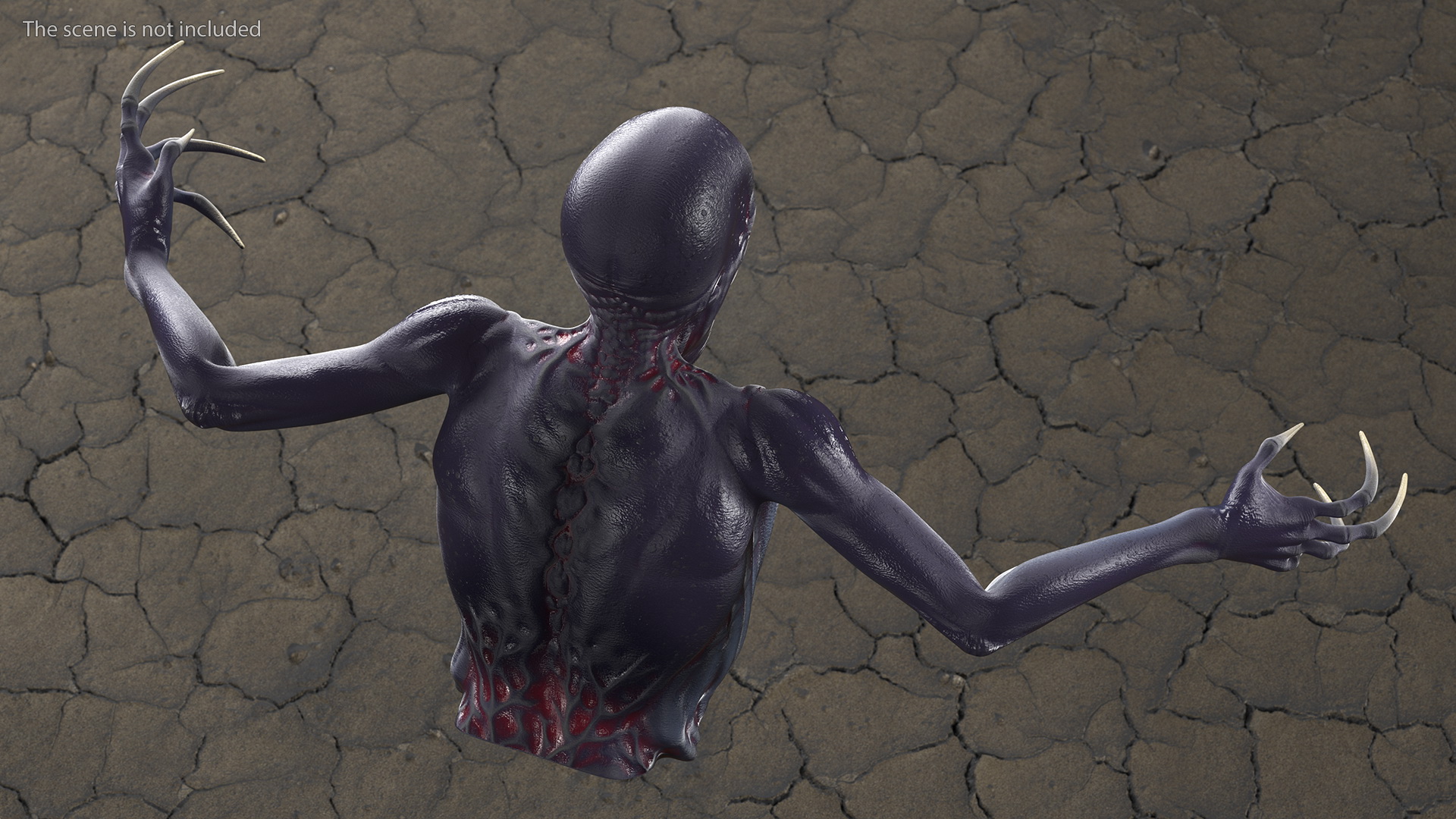 Scary Creature Bust 3D model