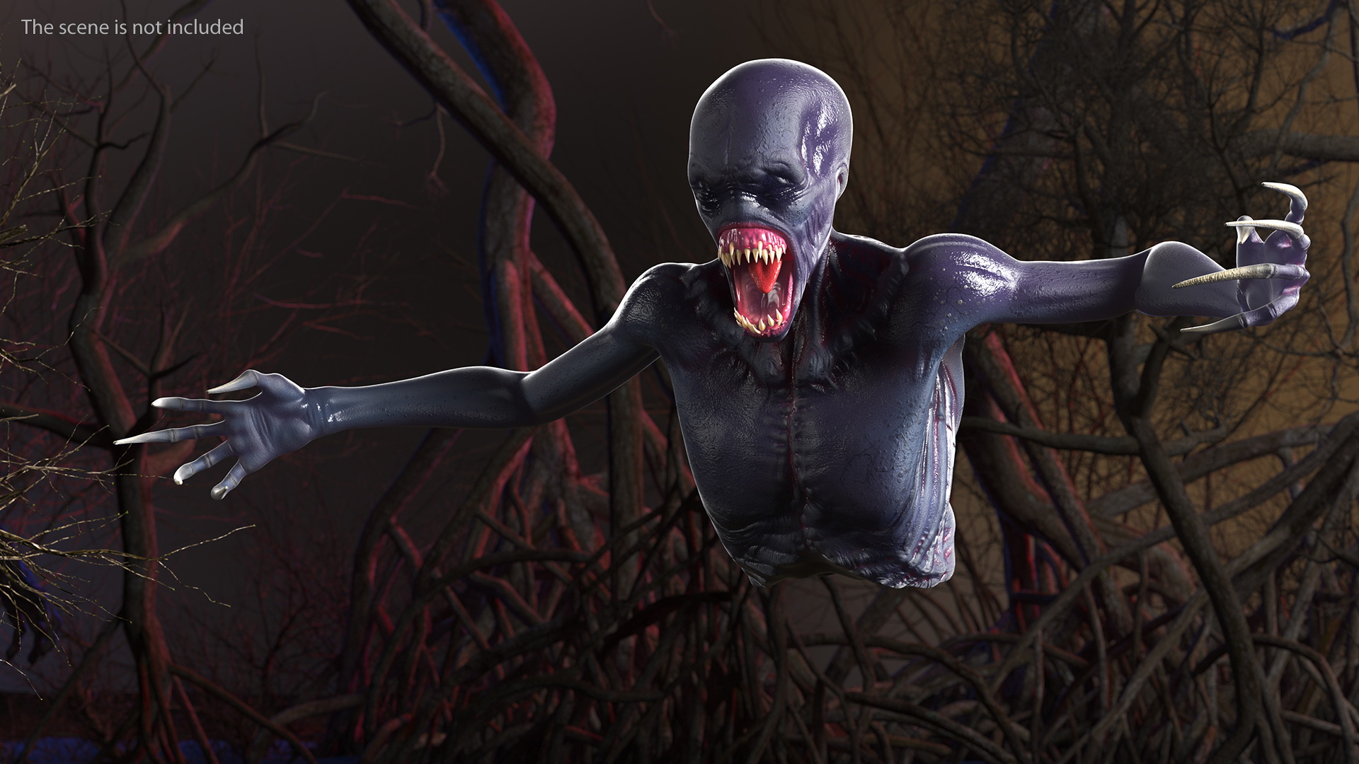 Scary Creature Bust 3D model