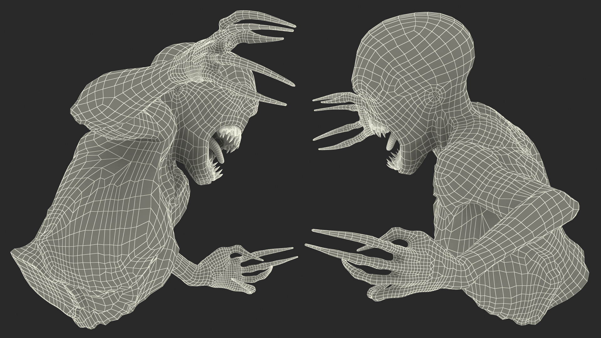 Scary Creature Bust 3D model