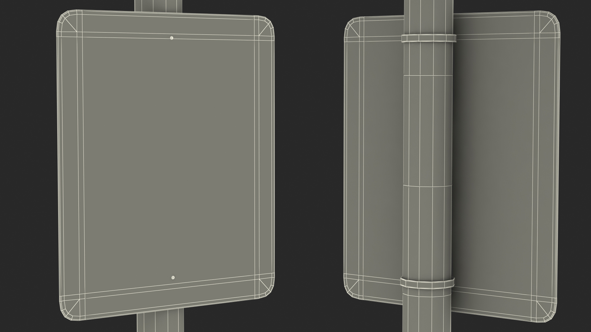 3D model Traffic Control Red Light Camera on Pole