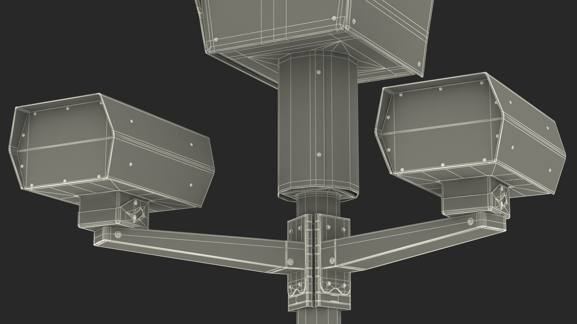 3D model Traffic Control Red Light Camera on Pole