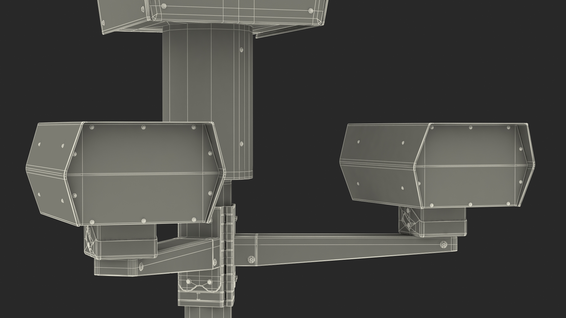 3D model Traffic Control Red Light Camera on Pole