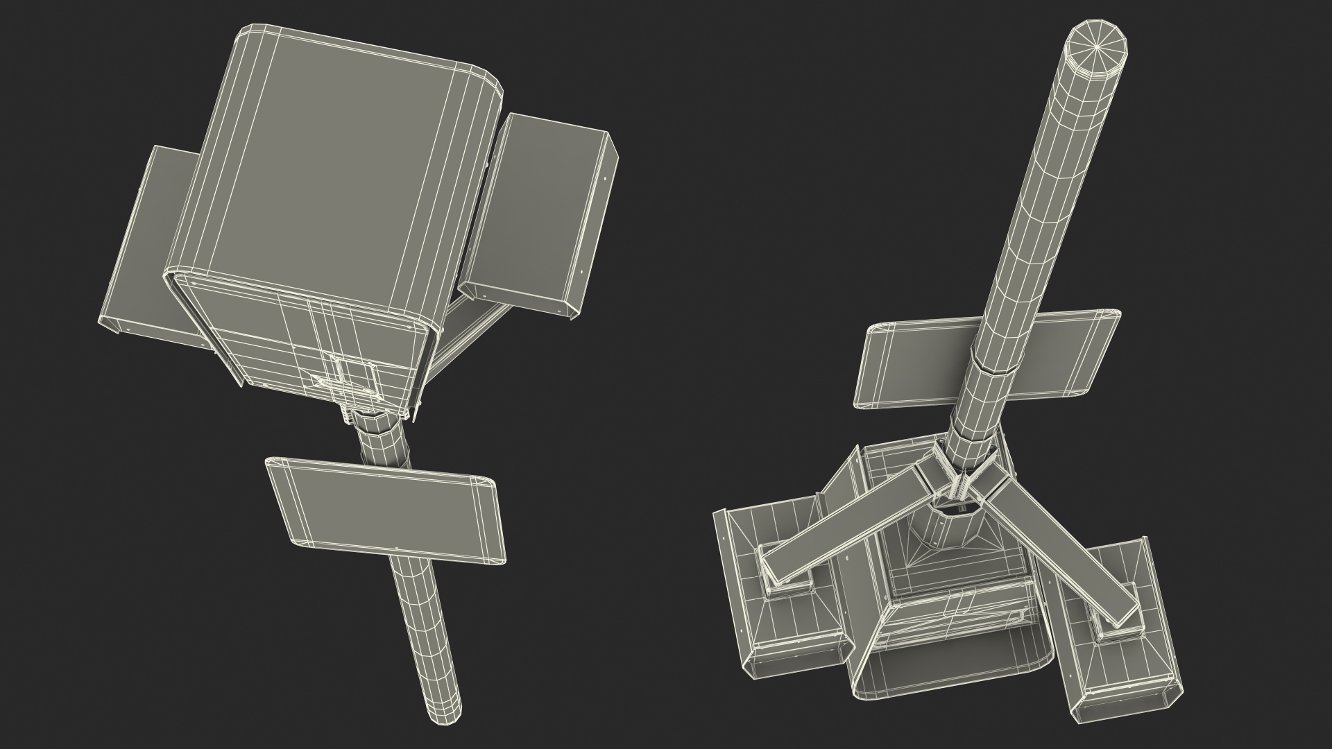 3D model Traffic Control Red Light Camera on Pole