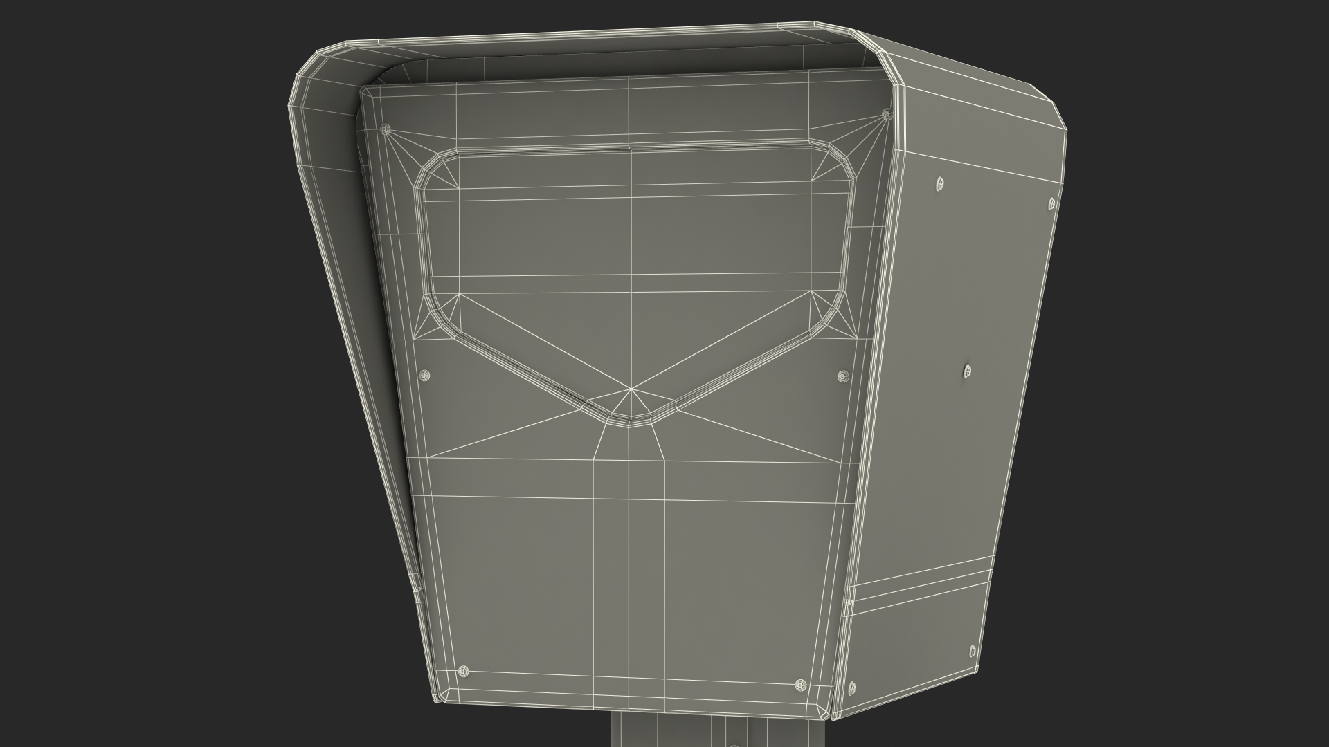 3D model Traffic Control Red Light Camera on Pole