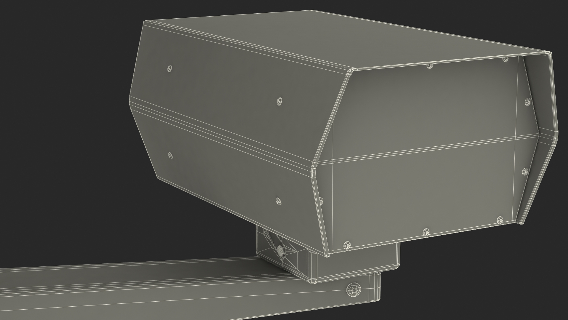 3D model Traffic Control Red Light Camera on Pole